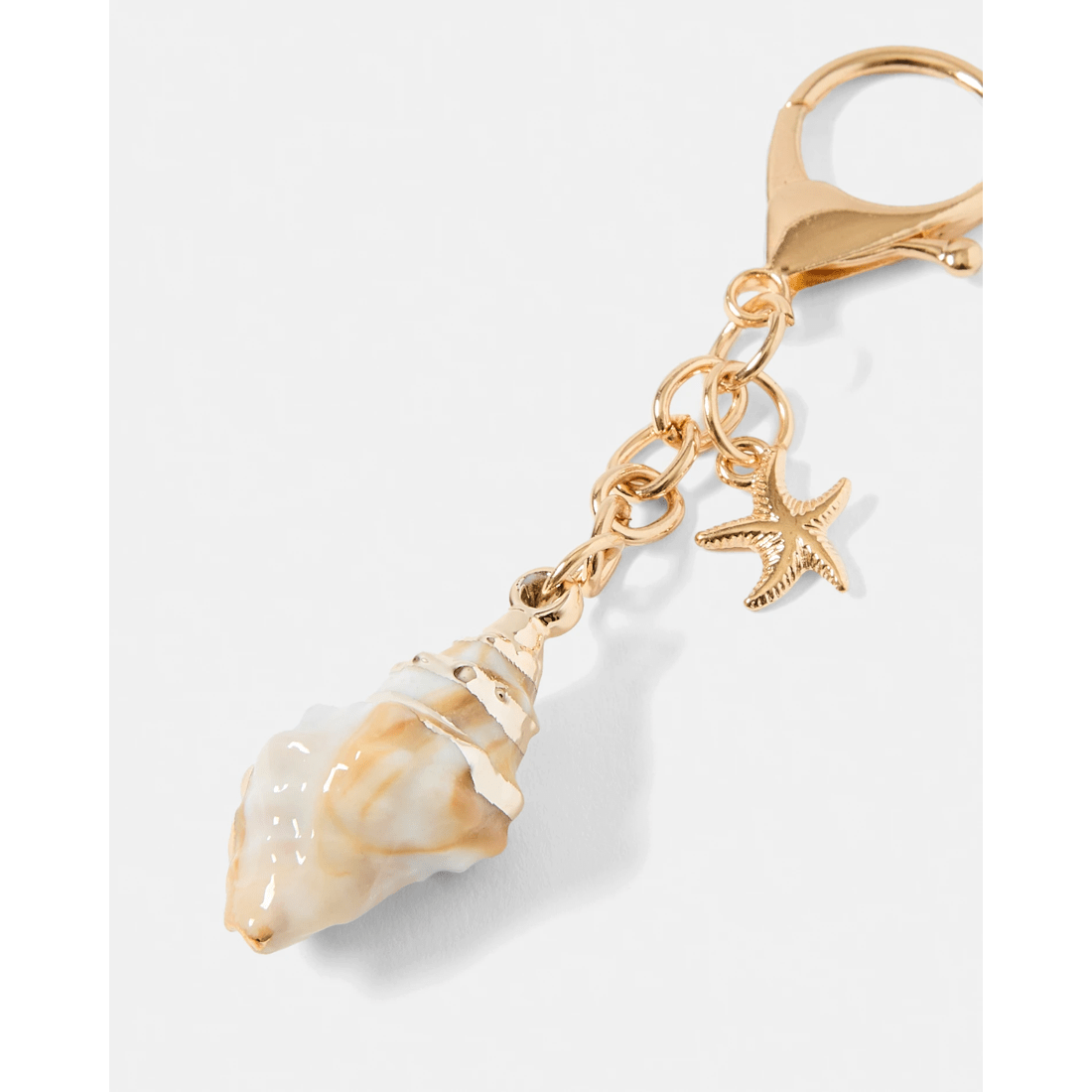 3 Shell Charm Keyring Gift Set - Gold Tone, 3 of 3