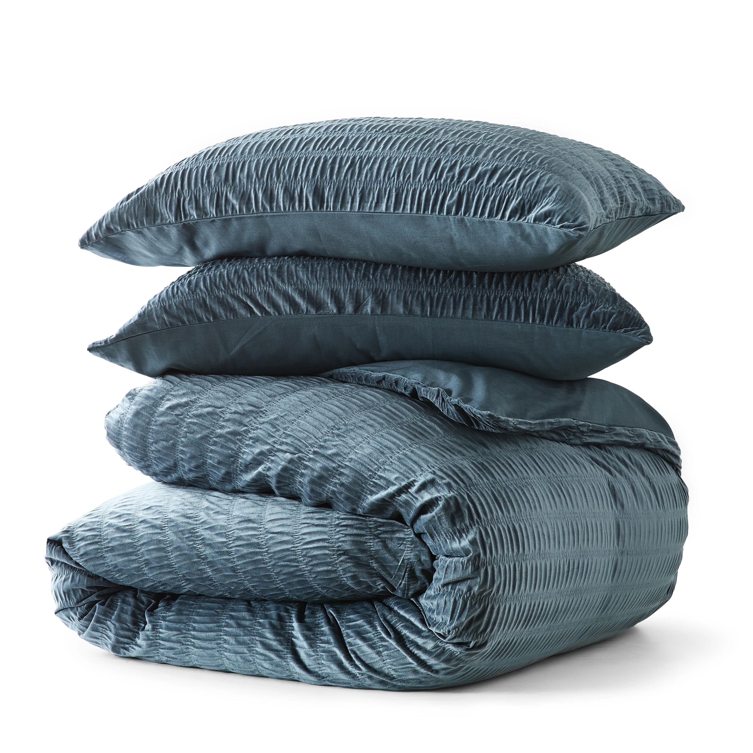 5 Velvet Quilt Cover Set - King Bed, Navy, 5 of 7