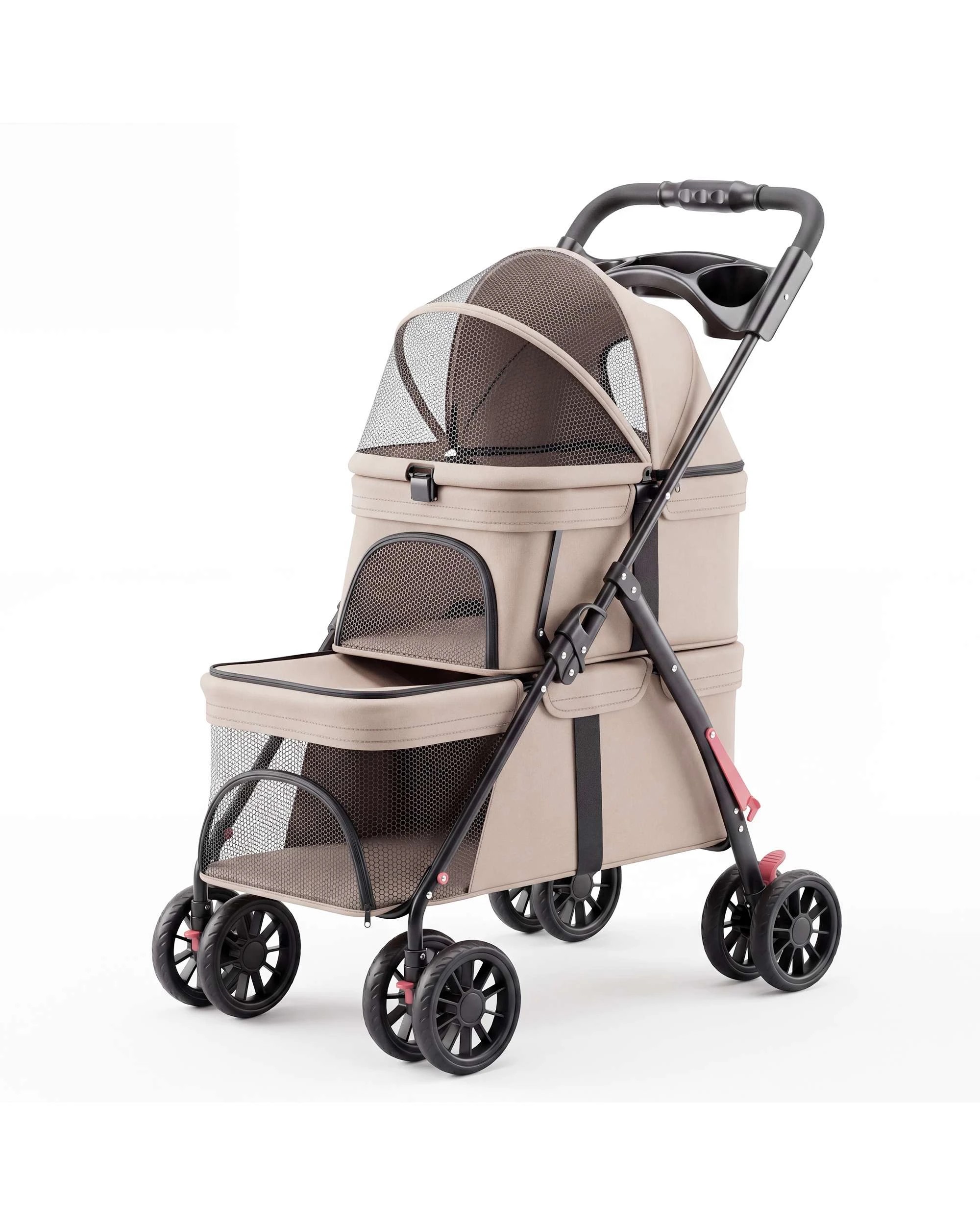 4 Advwin Pet Stroller Pram Dog Cat Carrier Travel Pushchair Foldable, 4 of 9