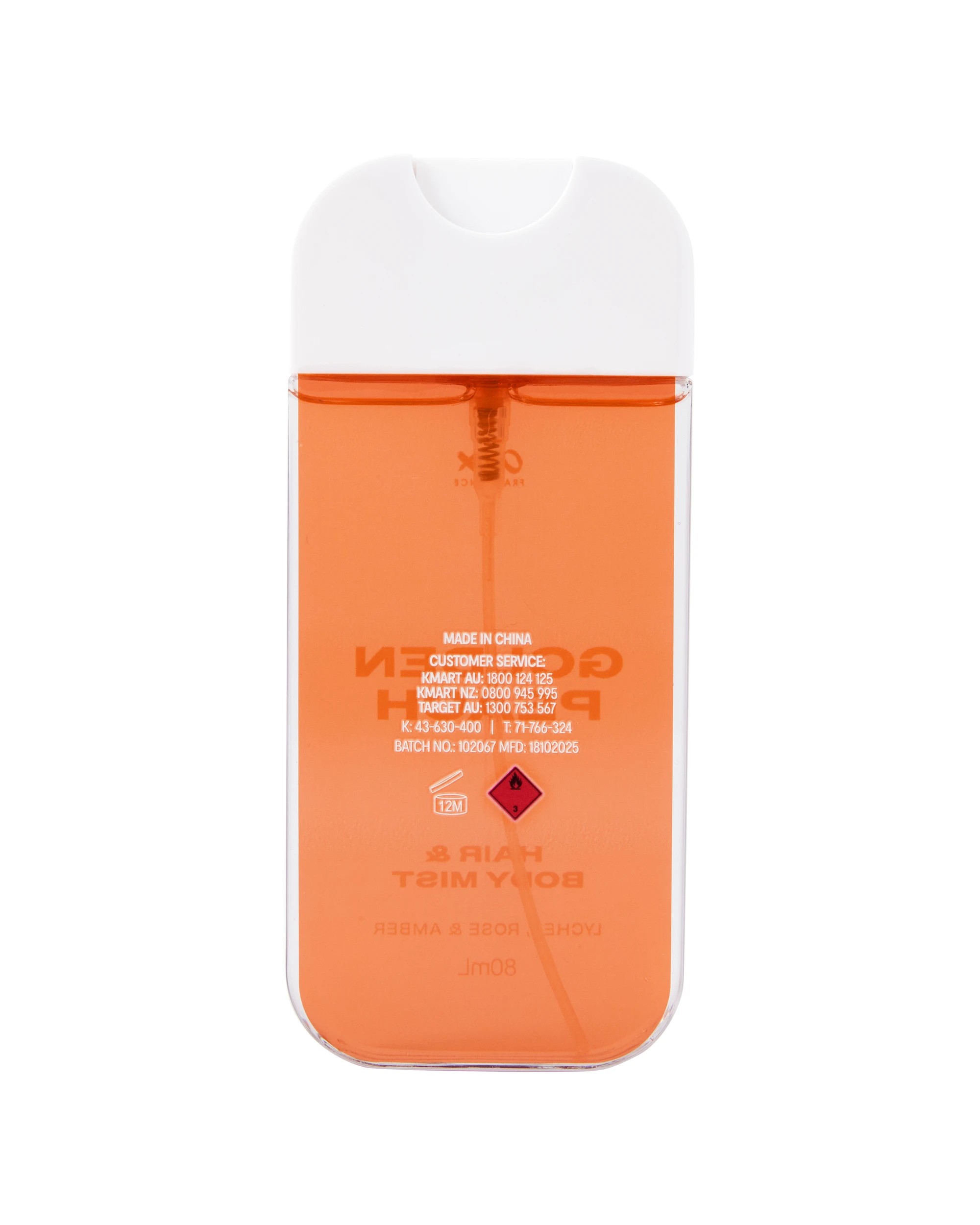 4 OXX Fragrance Golden Peach Hair and Body Mist 80ml - Lychee, Rose and Amber, 4 of 6