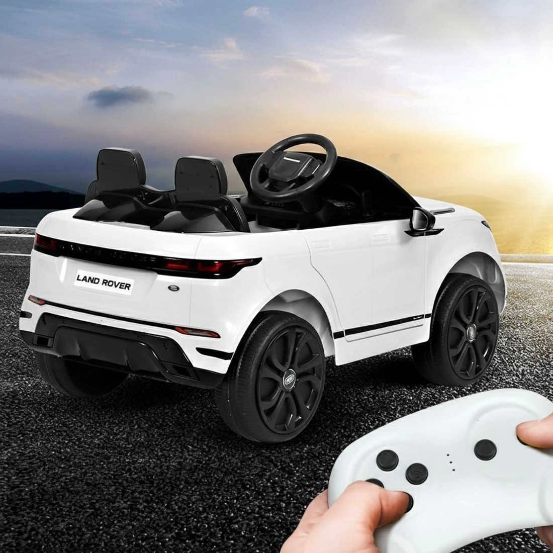 5 Kids Electric Ride On Car Land Rover Licensed Toy Cars Remote 12V Battery - White, 5 of 5