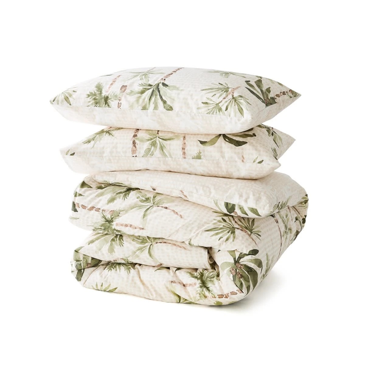 6 Hailey Cotton Rich Reversible Quilt Cover Set - Queen Bed, Green, 6 of 7