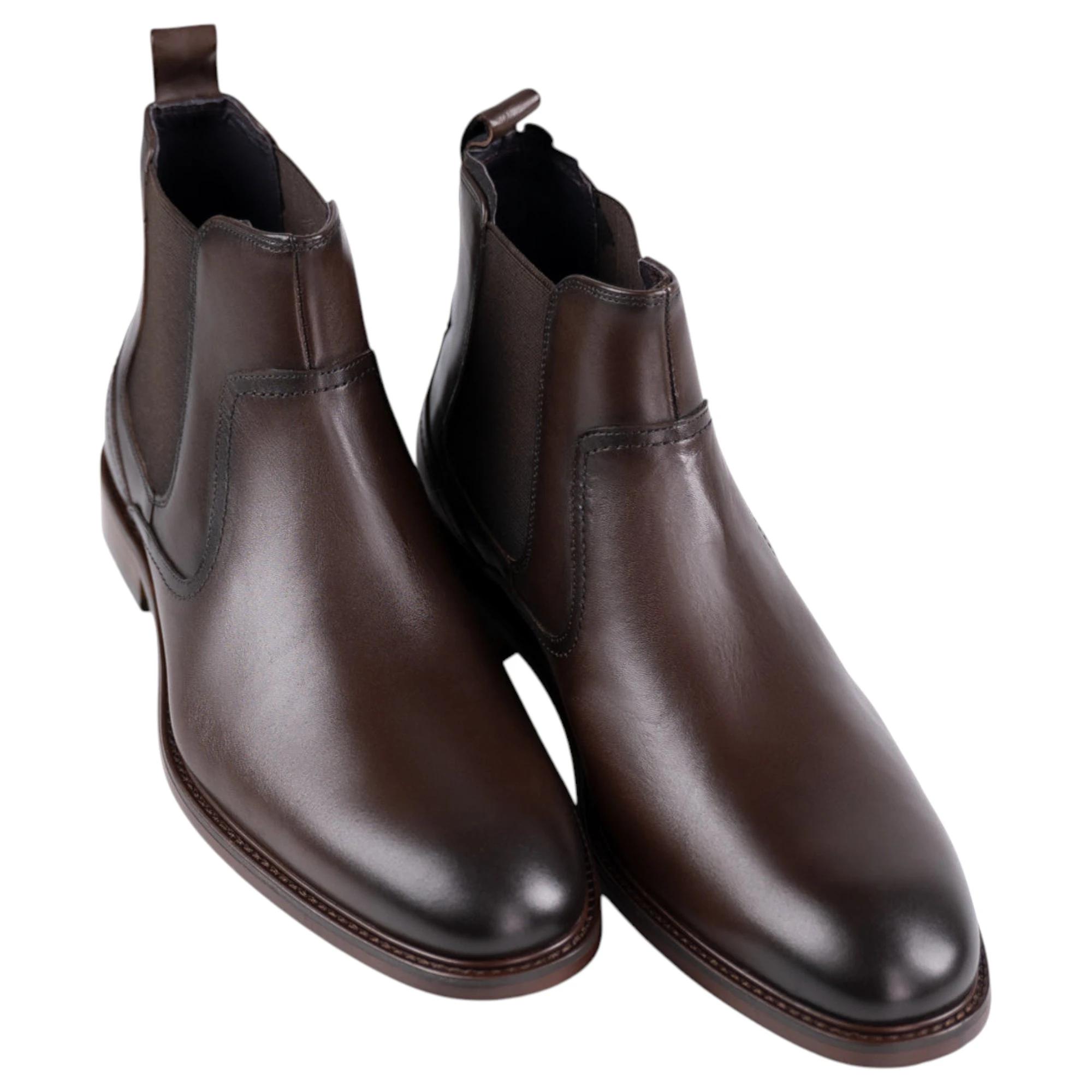 5 Batsanis Mens Garrett Chelsea Boots BROWN, 5 of 6