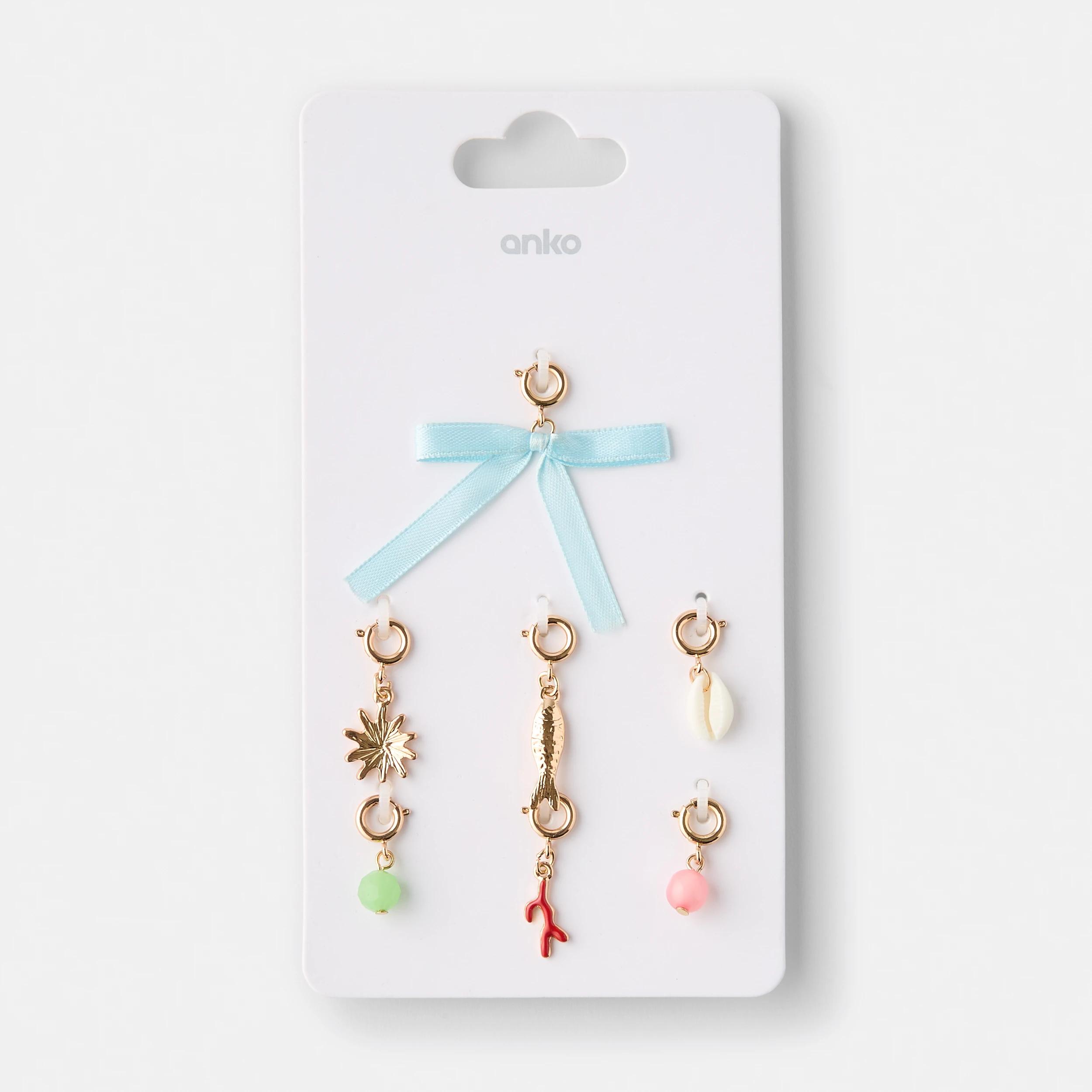1 7 Pack Seashell and Bow Charms - Gold Tone Gold, 1 of 3