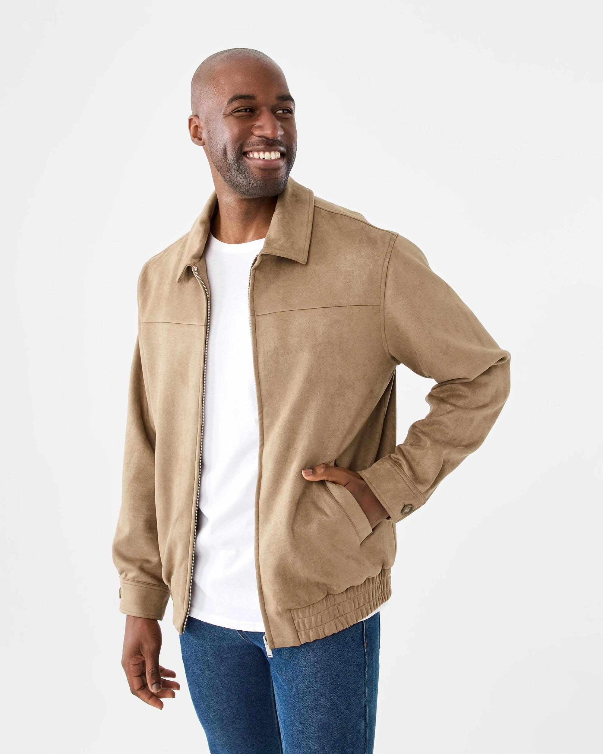 3 Suedette Bomber Jacket Brn Clay, 3 of 10