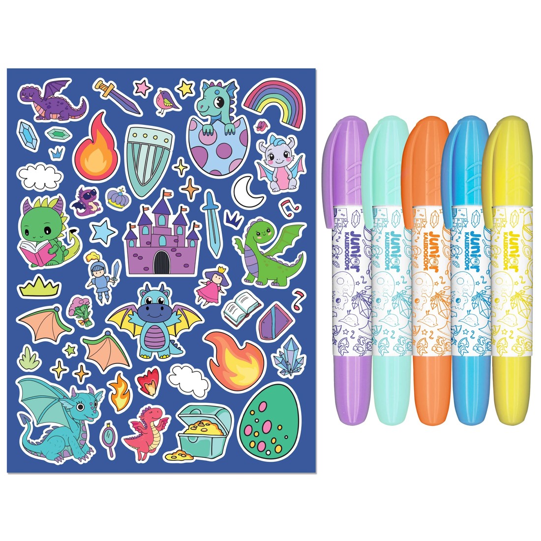 2 Junior Kaleidoscope: Dragons Colouring Kit - Book, 2 of 5