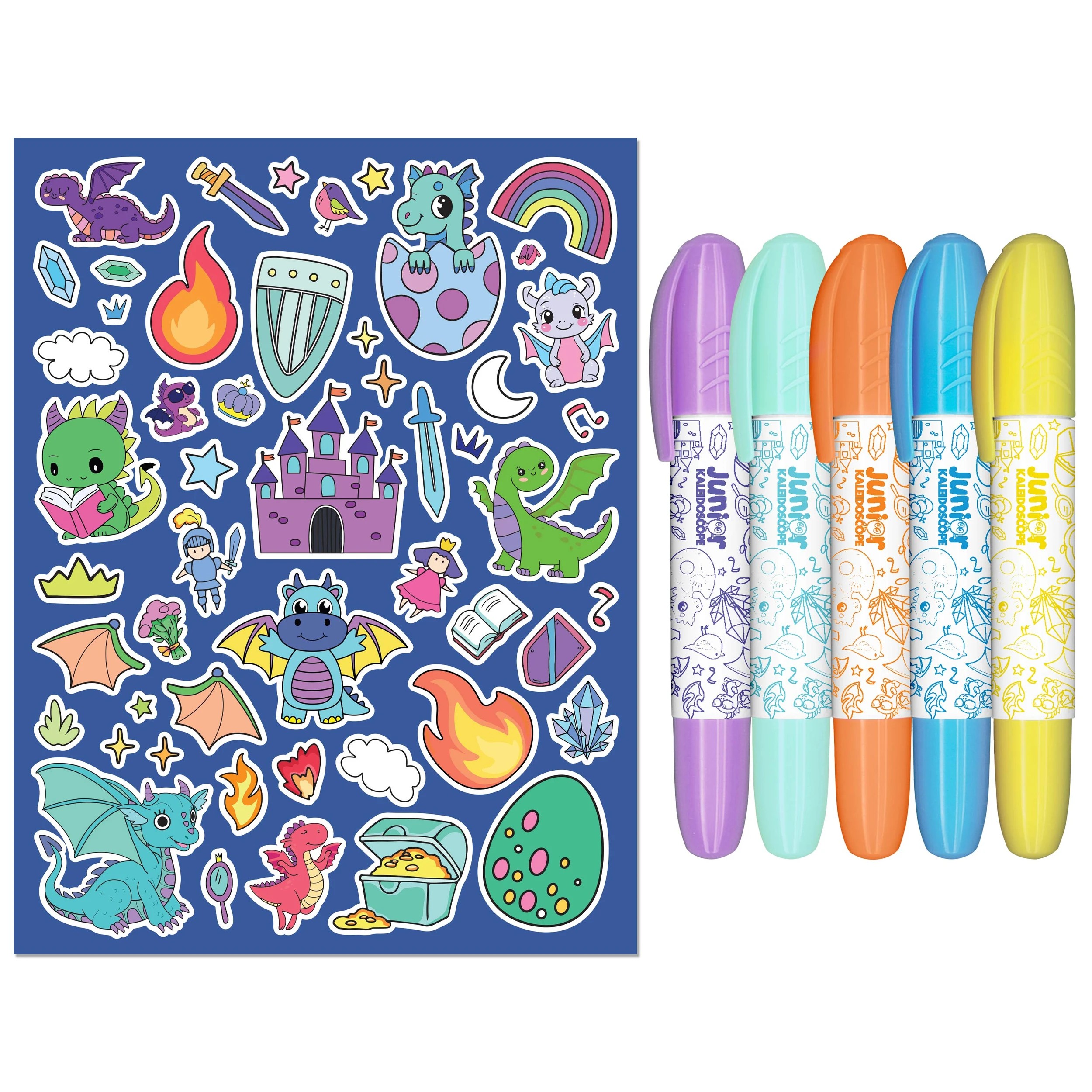 2 Junior Kaleidoscope: Dragons Colouring Kit - Book, 2 of 5