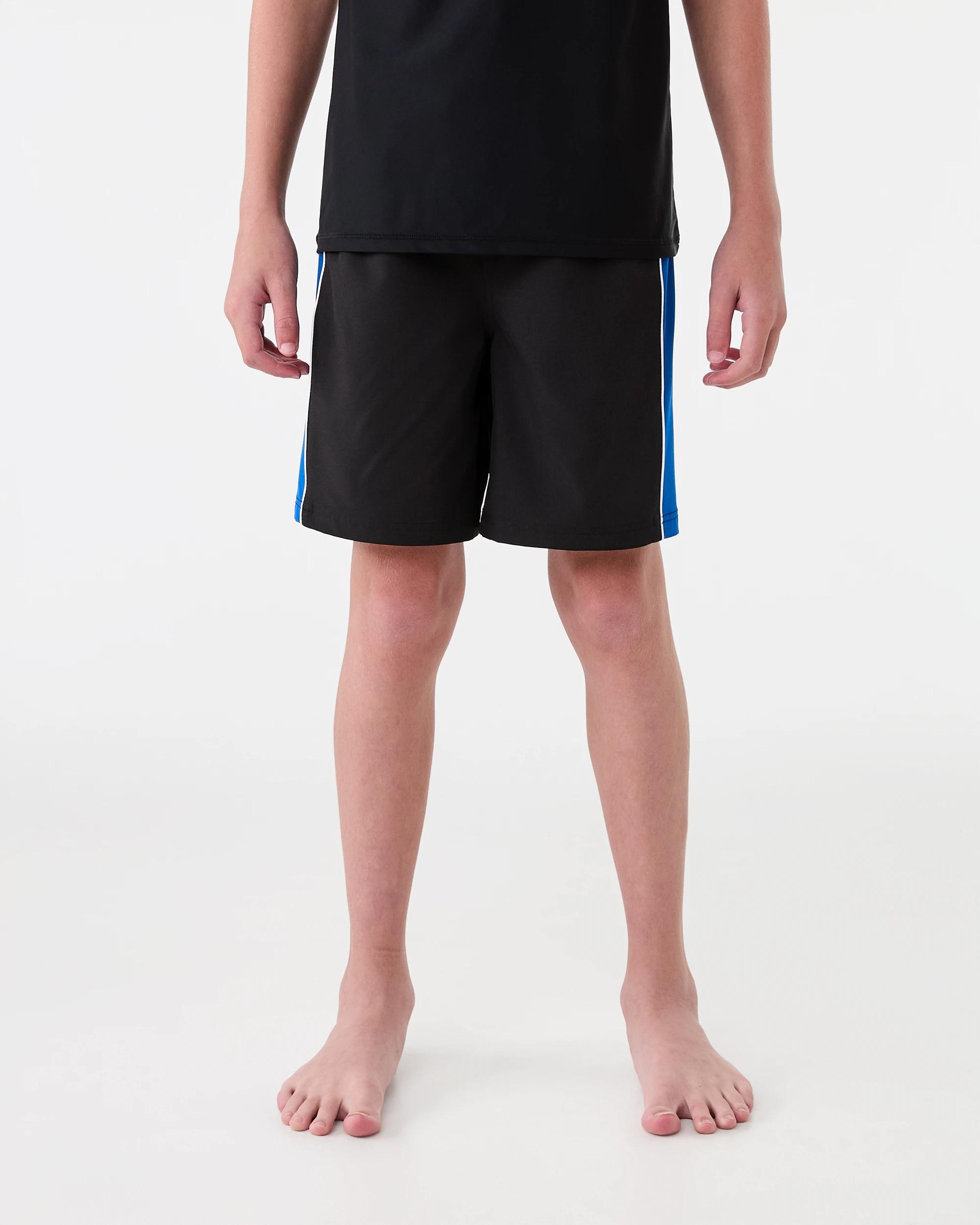 1 Longline Panelled Swim Shorts Black, 1 of 6