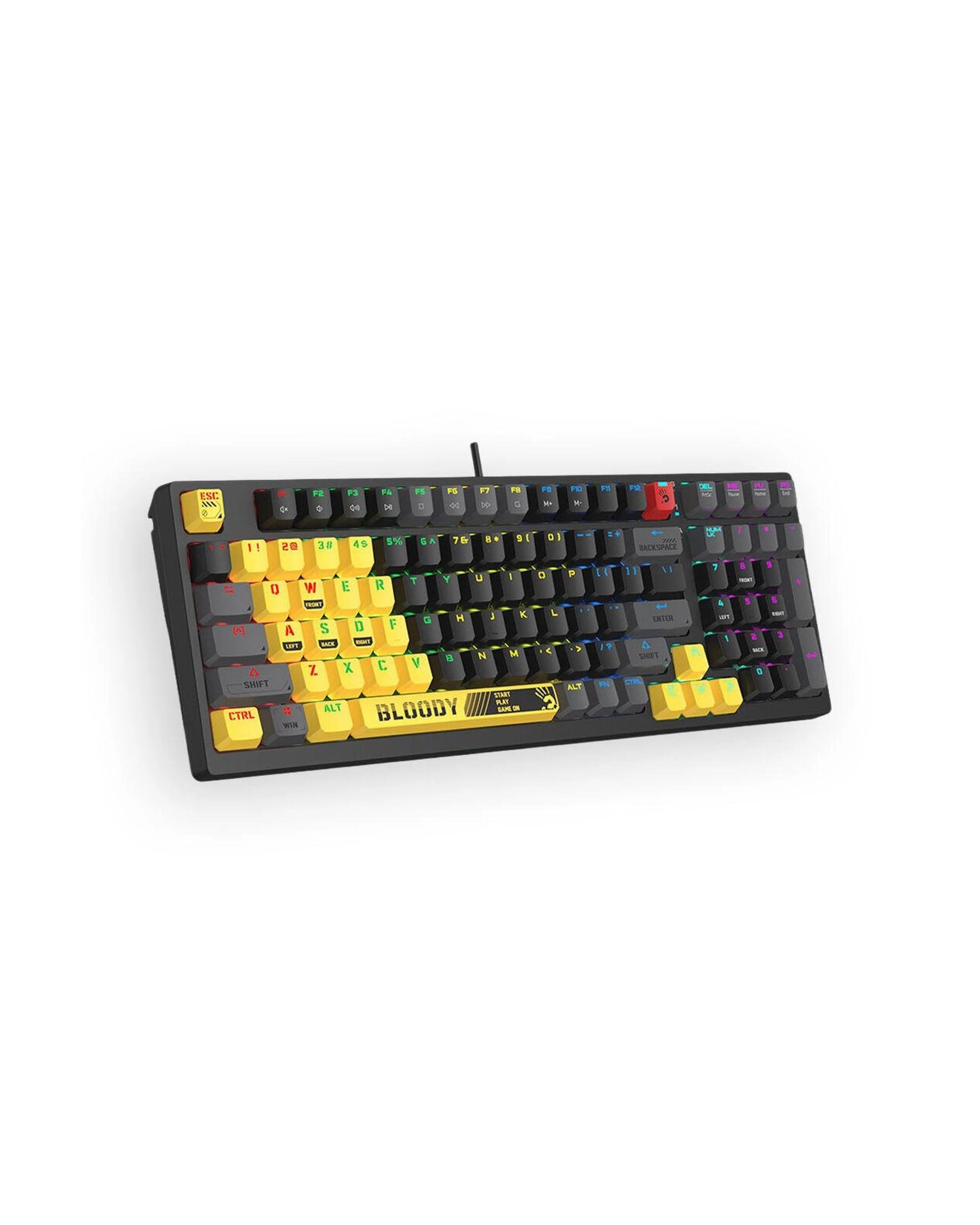 3 Bloody S98 BLMS Sports Lime 80% HotSwappable Quiet Typing Gaming Keyboard, 3 of 5