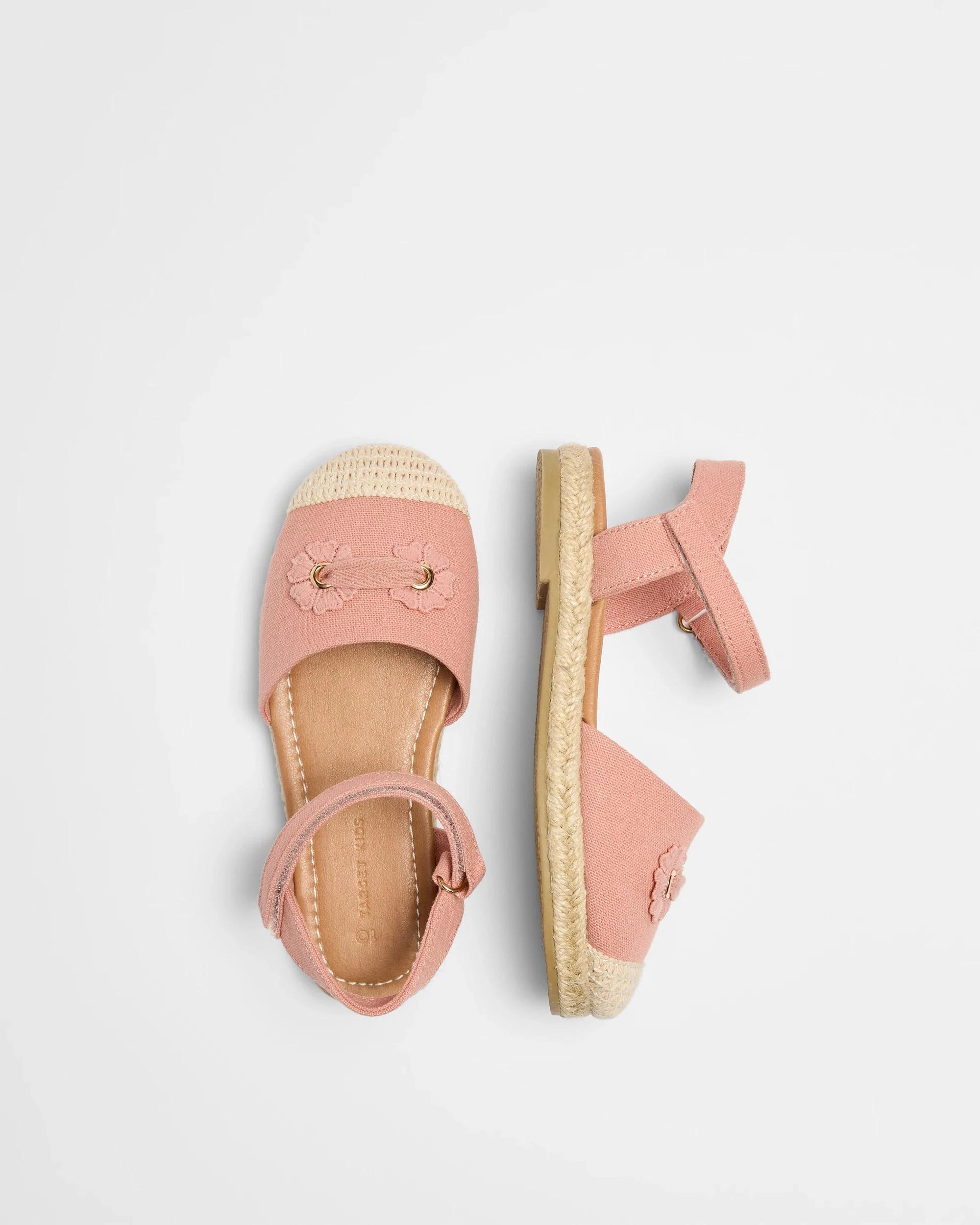 3 Target Girls Junior Flower Espadrille Sandal PINK, 3 of 3