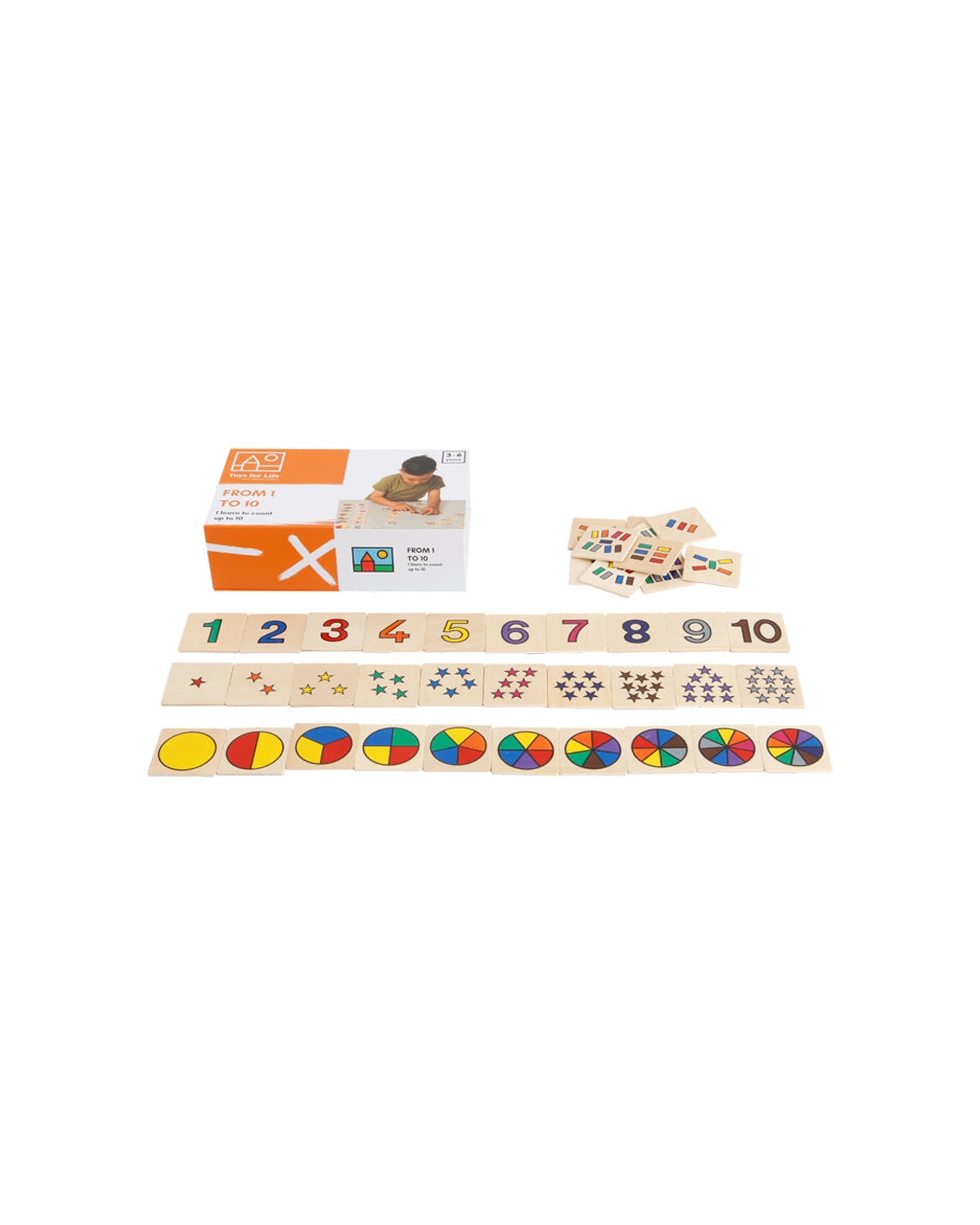 2 TFL EDUCATIONALL 40Pc Number Matching Cards Wooden Educational Toy Pack - Plain, 2 of 3