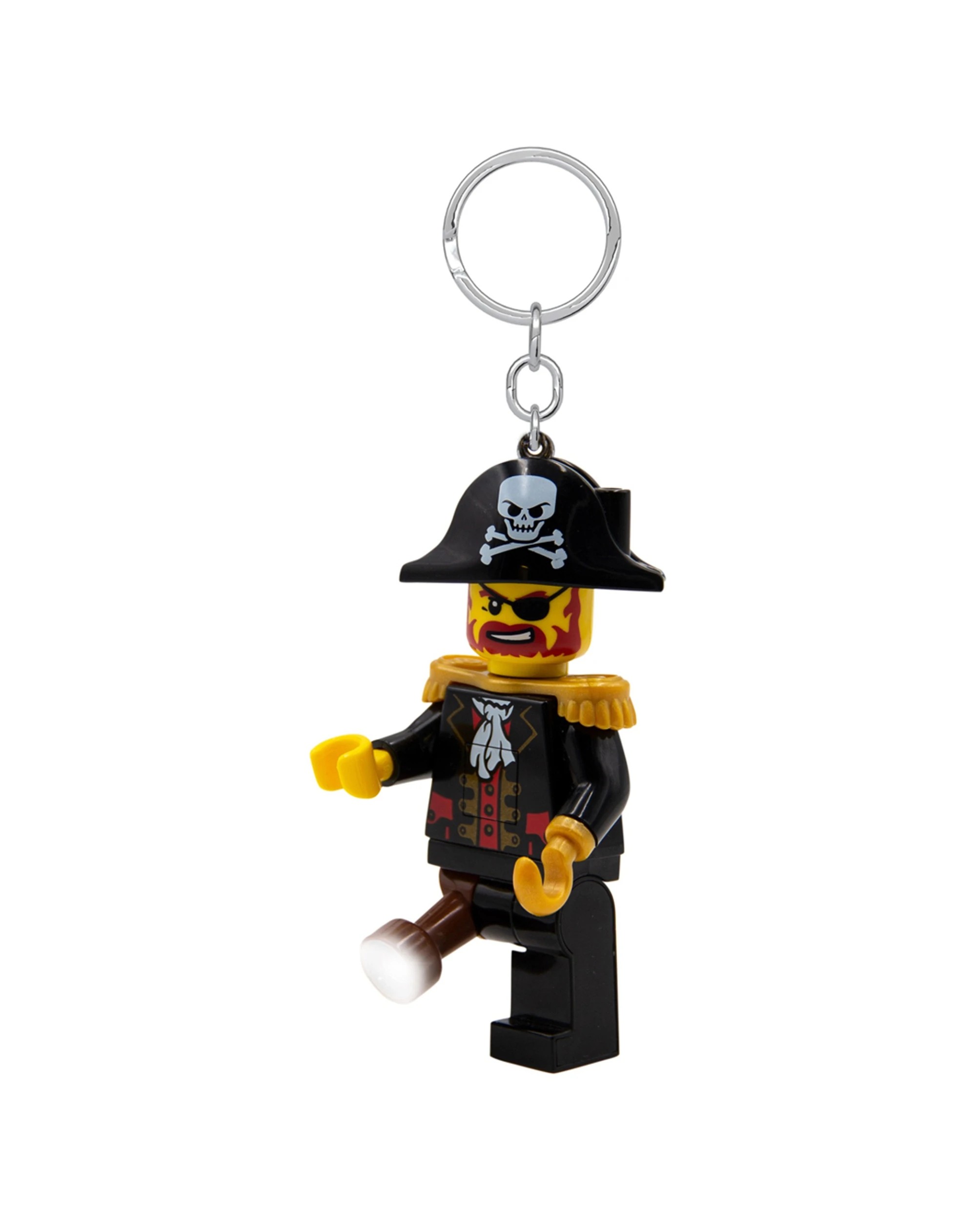 4 LEGO Kids Captain Brickbeard Key Light Minifigure Keychain Bag Keyring - Multi, 4 of 5