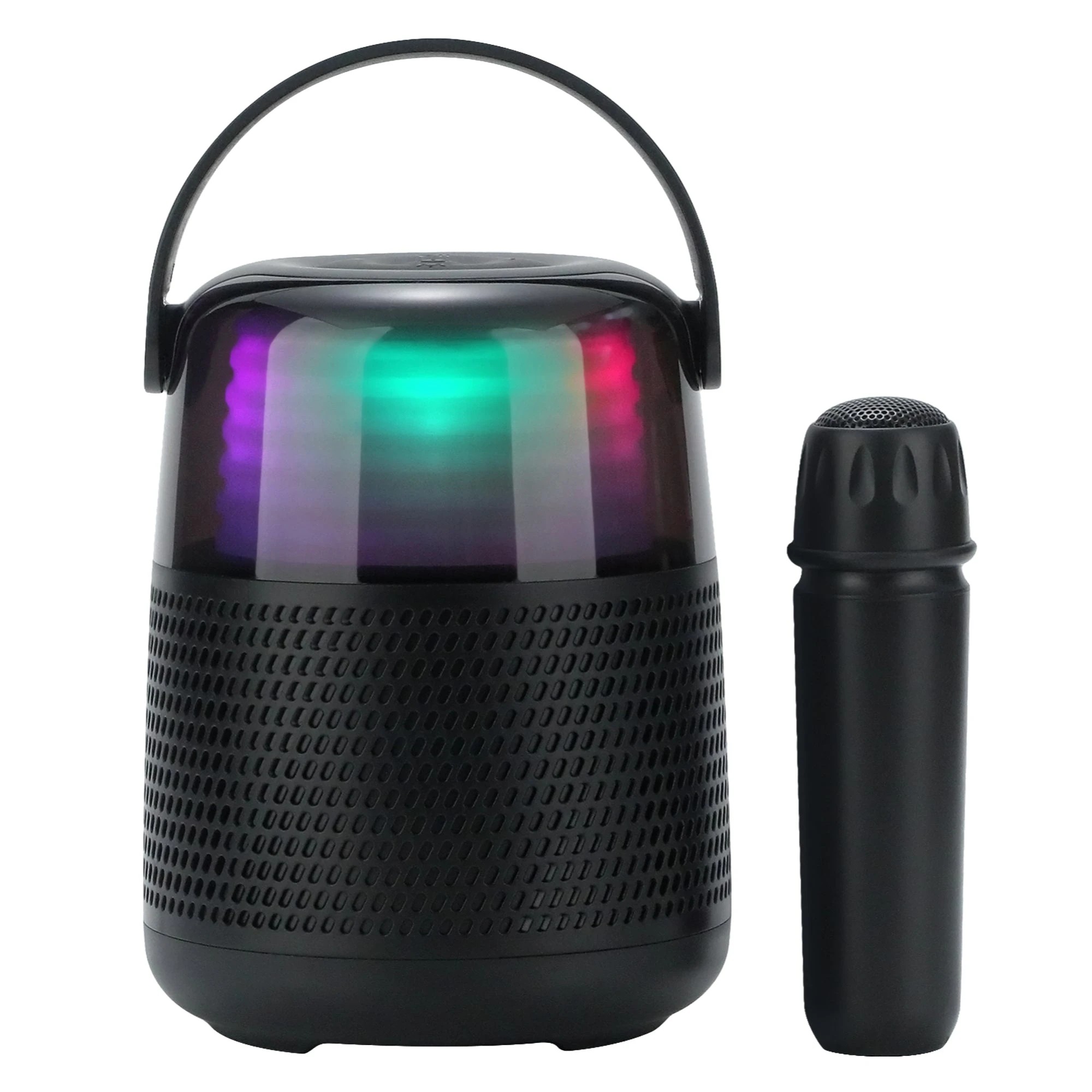 1 Moki Starmaker Karaoke Combo with Microphone and LED Speaker - Black - Black, 1 of 4
