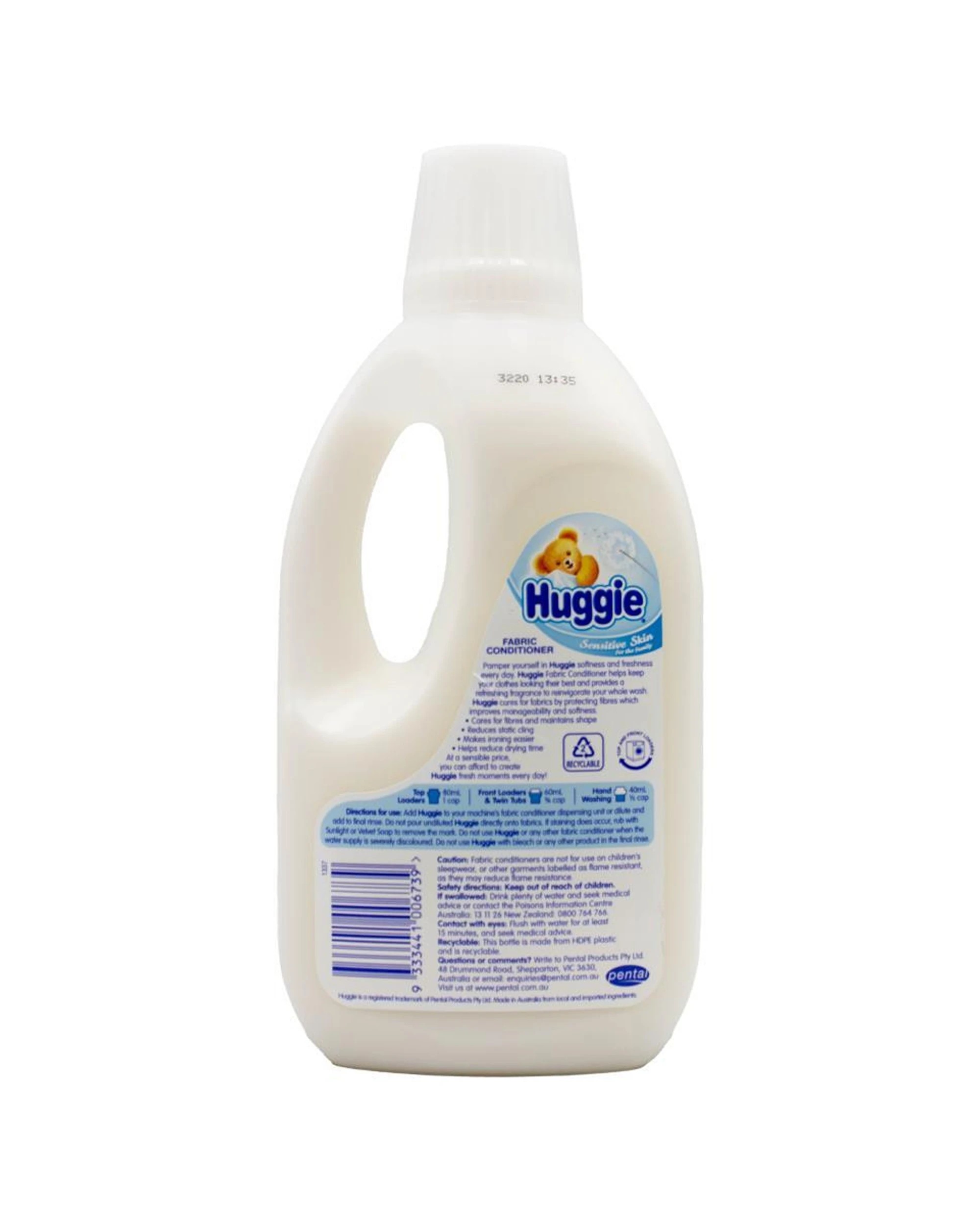 3 Huggie 12PK Liquid Laundry Fabric Conditioner For Sensitive Skin 1L - White, 3 of 3