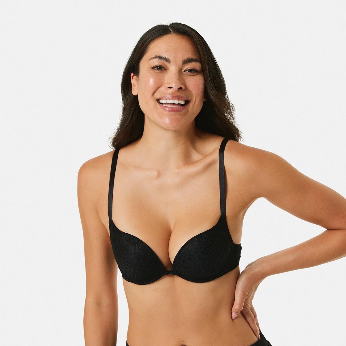 1 Lace Push-Up Bra Black