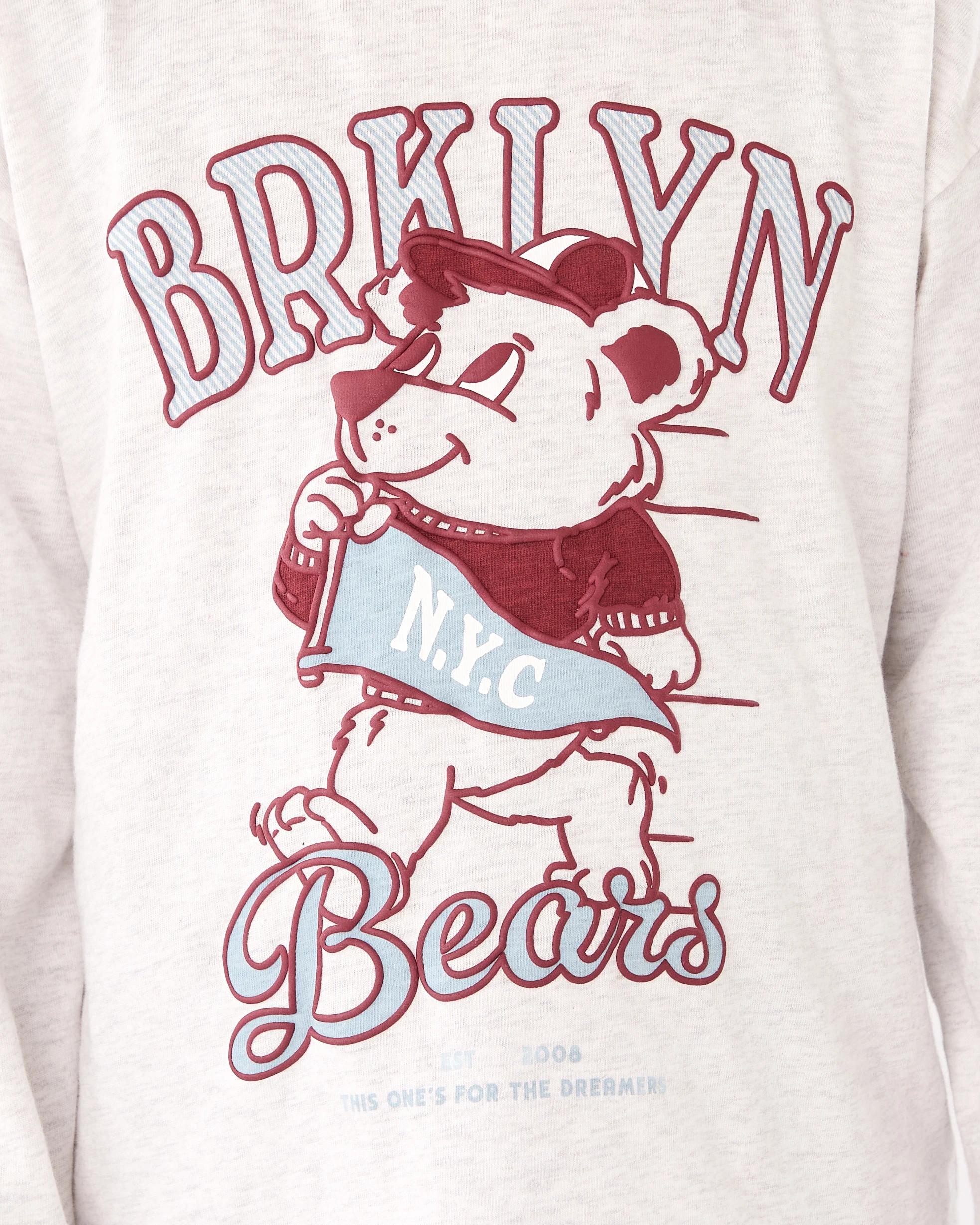 4 Knit Woven Pyjama Set Gry Bear, 4 of 5