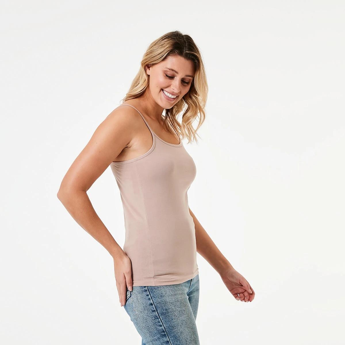 2 Sleeveless Stretch Camisole Pink Blush, 2 of 4