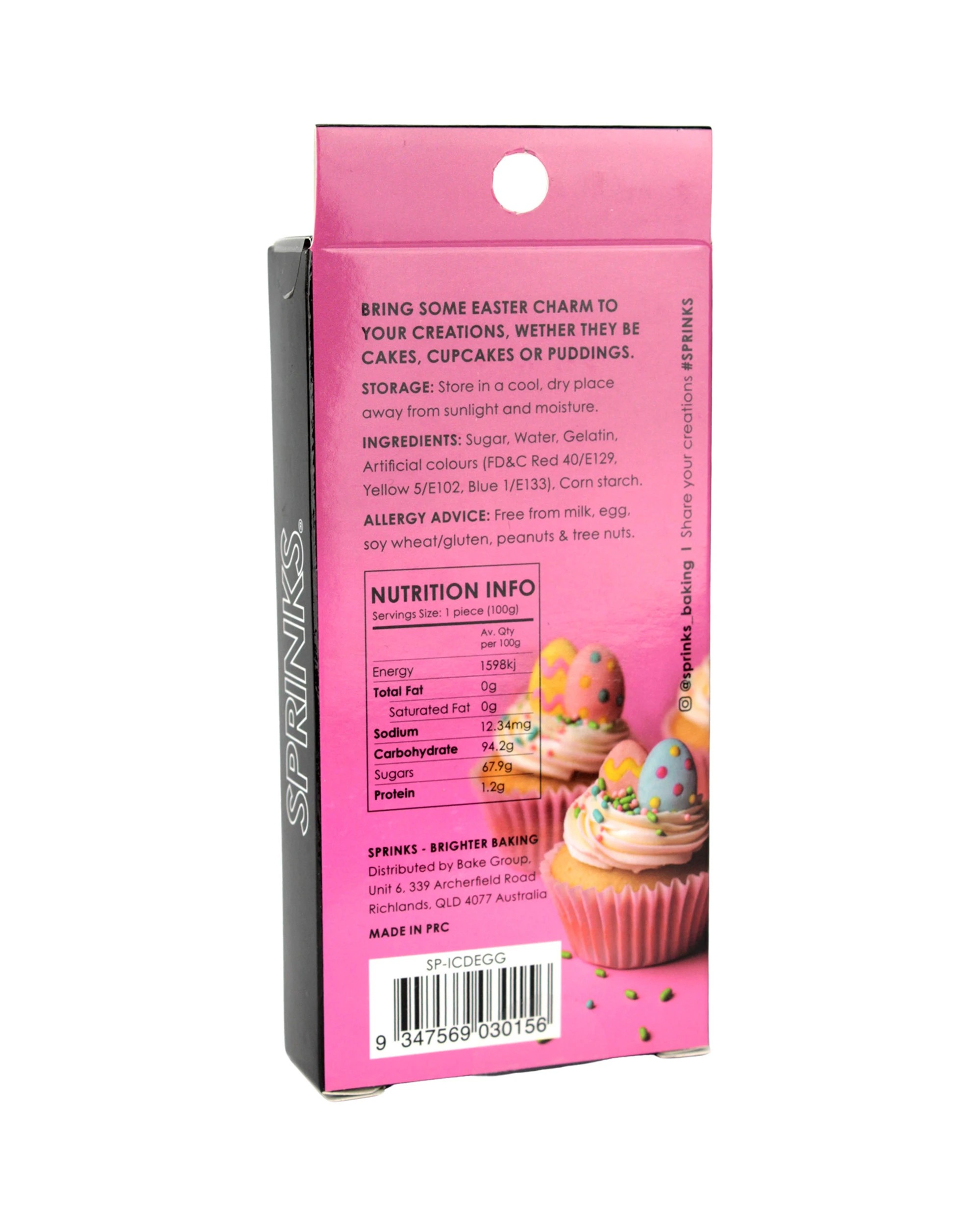 5 Sprinks Colourful Easter Egg Edible Sugar Cupcake Decorations Pack of 8, 5 of 5