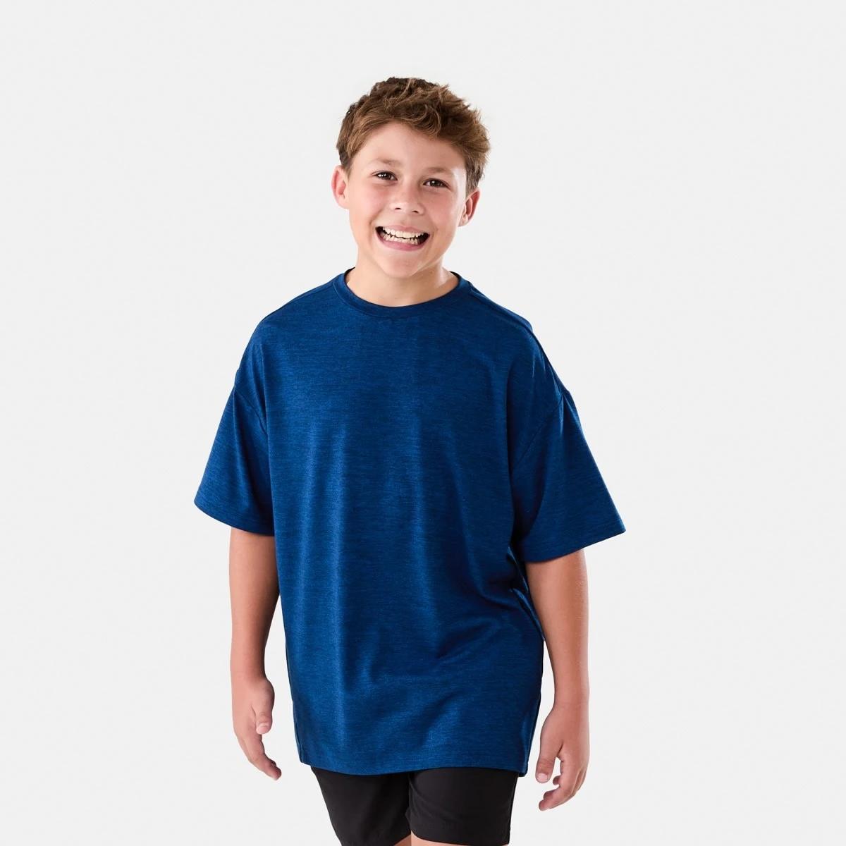 1 Active Kids T-shirt TEXTURED SPORT BLUE, 1 of 6