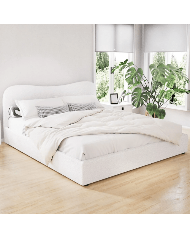 Artiss Bed Frame King Size Boucle DARA - W