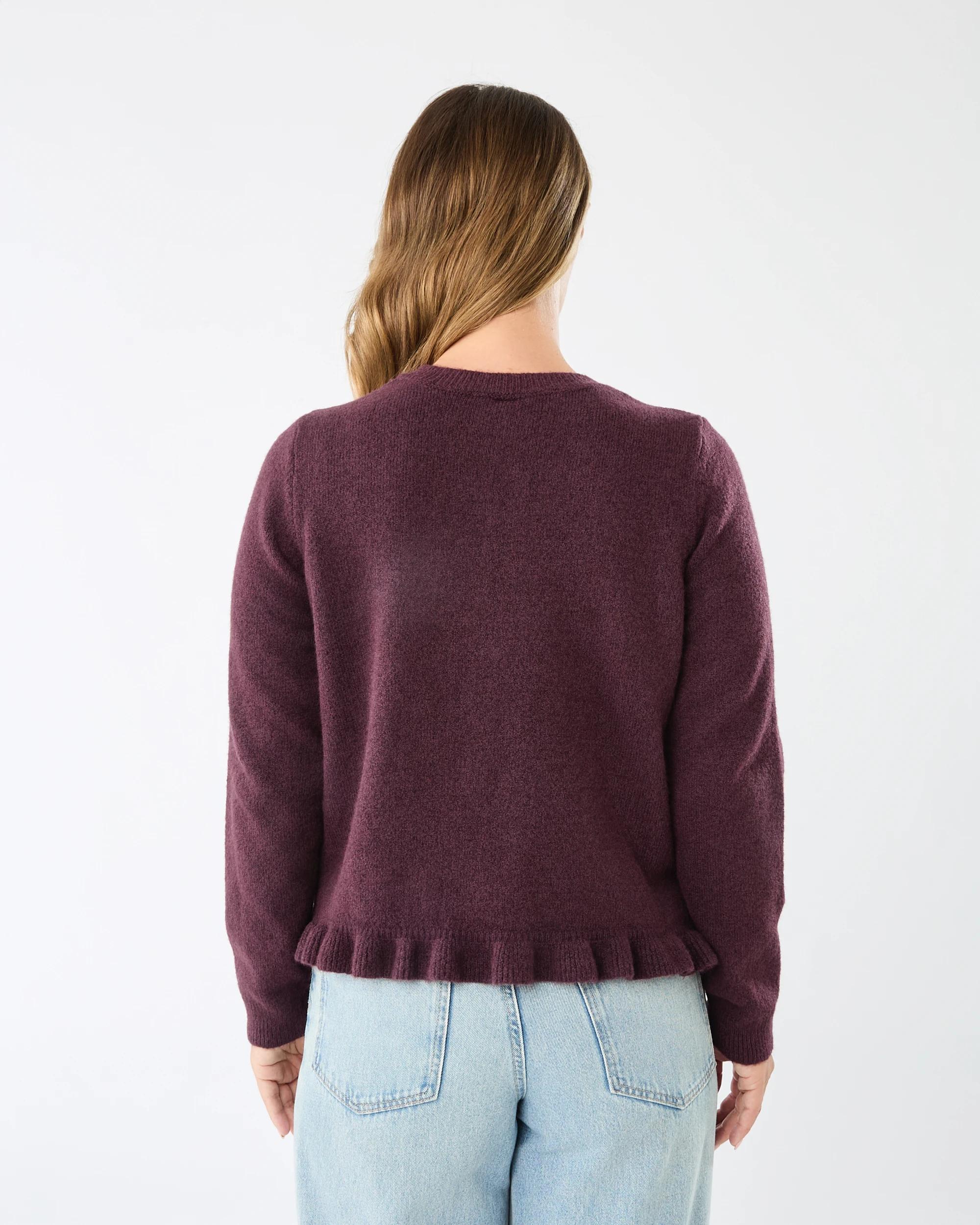 3 Frill Hem Cardigan Fudge, 3 of 7