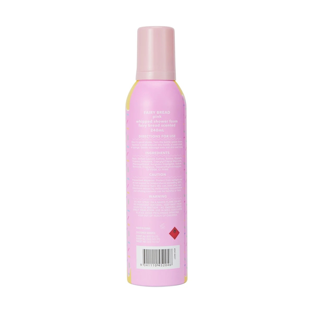 3 OXX Bodycare Pink Whipped Shower Foam 240ml - Fairy Bread Scented, 3 of 6