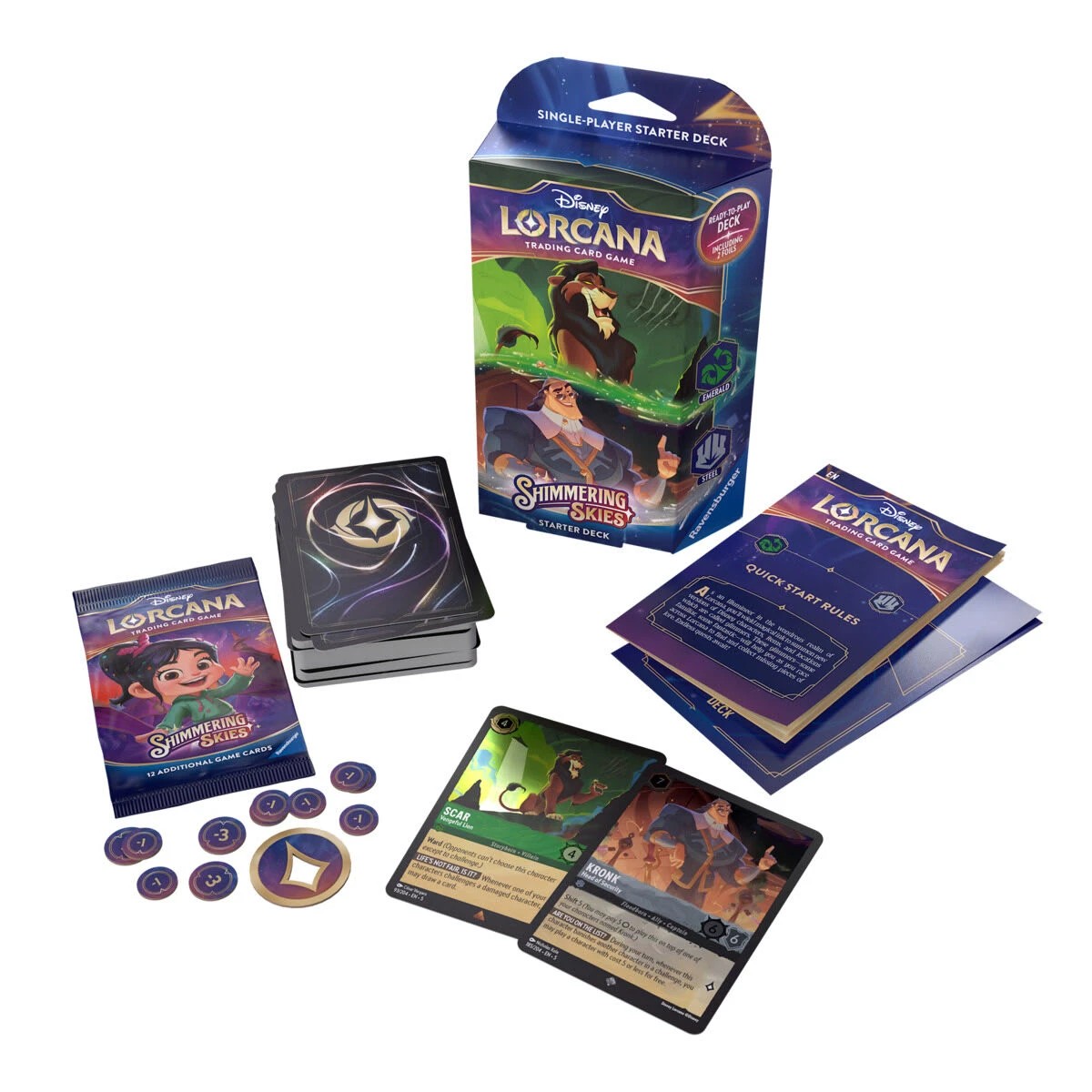 2 Disney Lorcana Trading Card Game: Set 5 Shimmering Skies Starter Deck  - Assorted, 2 of 2