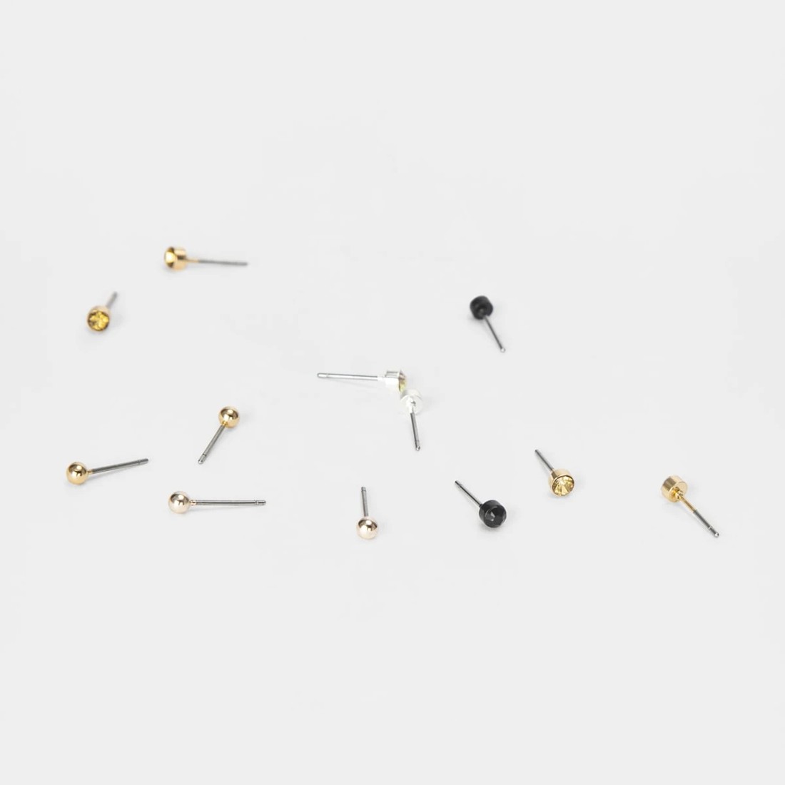 3 6 Pack Small Crystal Stud Earrings - Neutral, 3 of 4