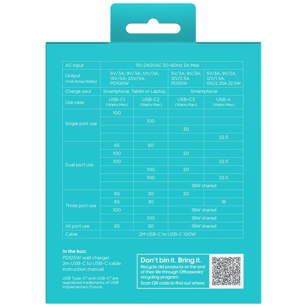 5 J.Burrows 120W GaN 4 Port USB-C/A Wall Charger, 5 of 5
