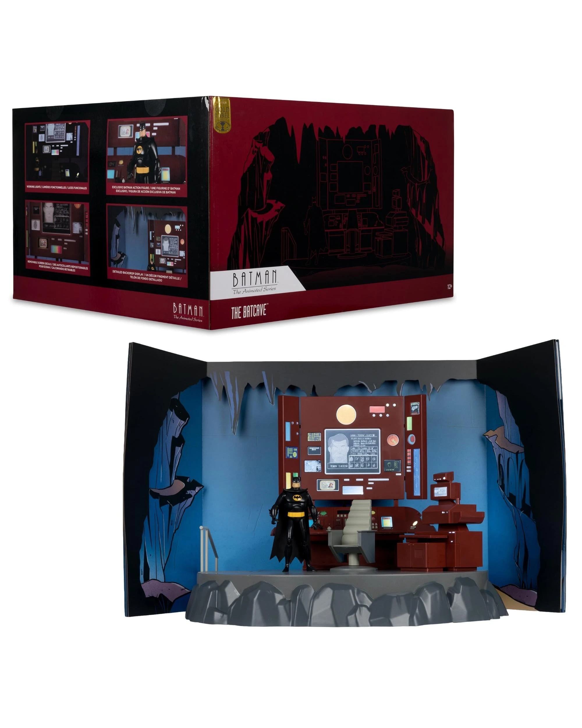 1 DC Direct Batman The Animated Series Batcave with Batman Gold Label Playset, 1 of 10