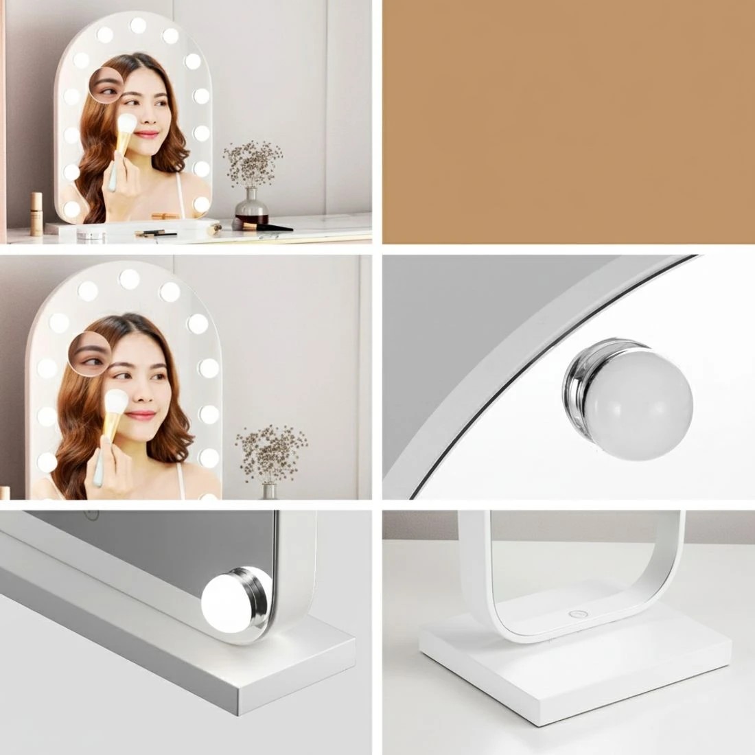 6 Embellir Makeup Mirror 40x50cm Dressing Vanity LED Bulb Light with 5x Magnification  Arch - Multi, 6 of 6