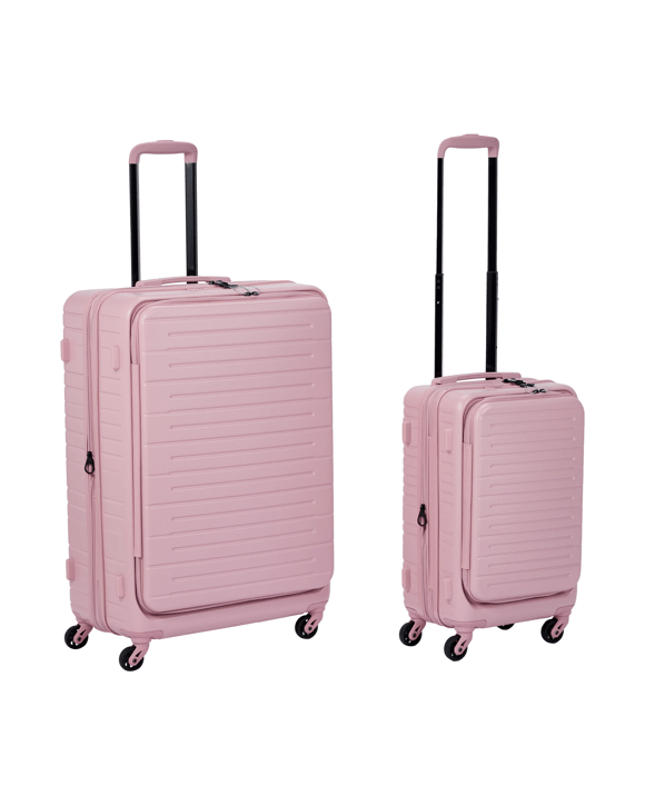2 Piece 2 Way Open Hard Case Set - Pink
