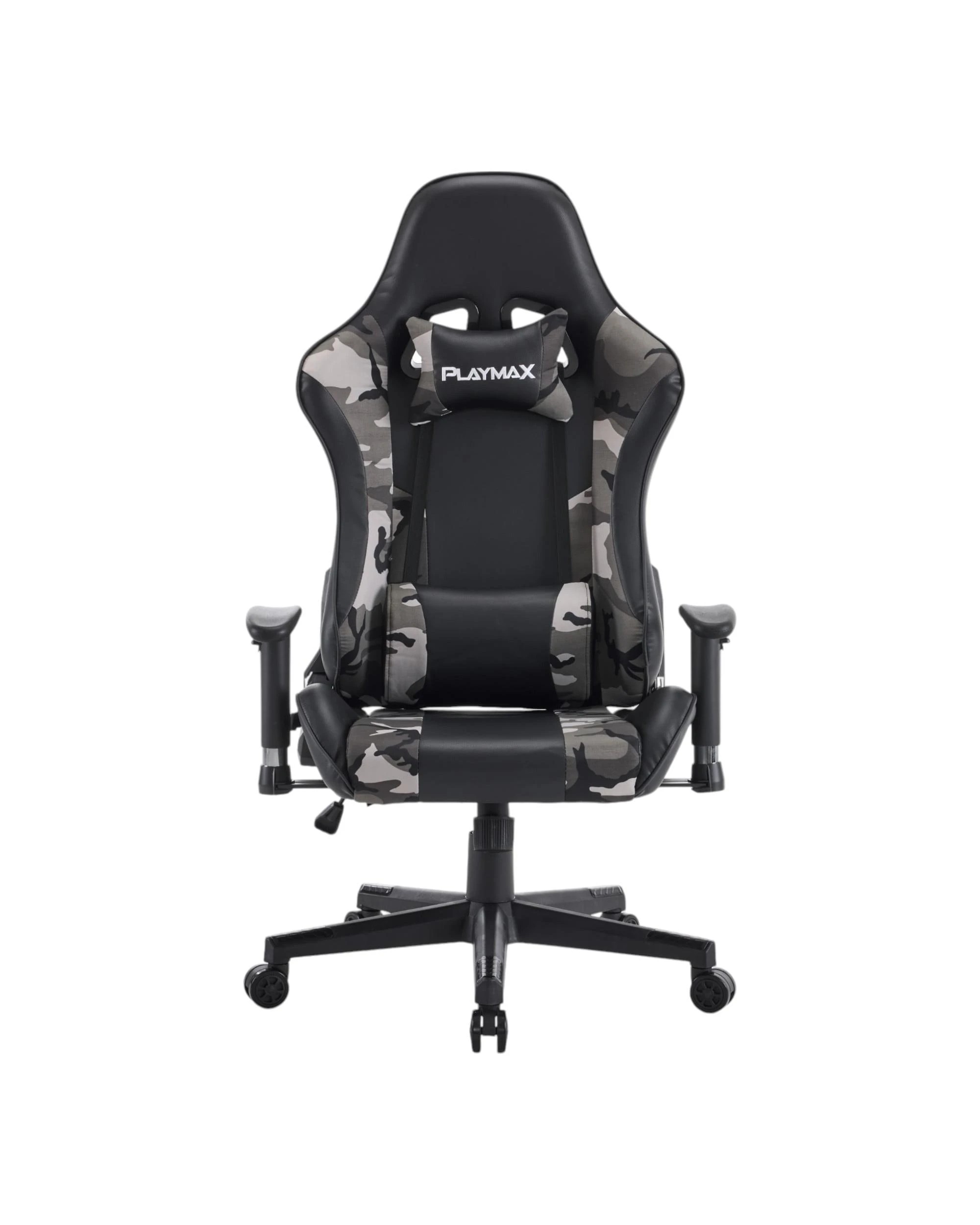 2 Playmax Elite Fabric Gaming Chair - Black and Grey Camo - Multi, 2 of 7