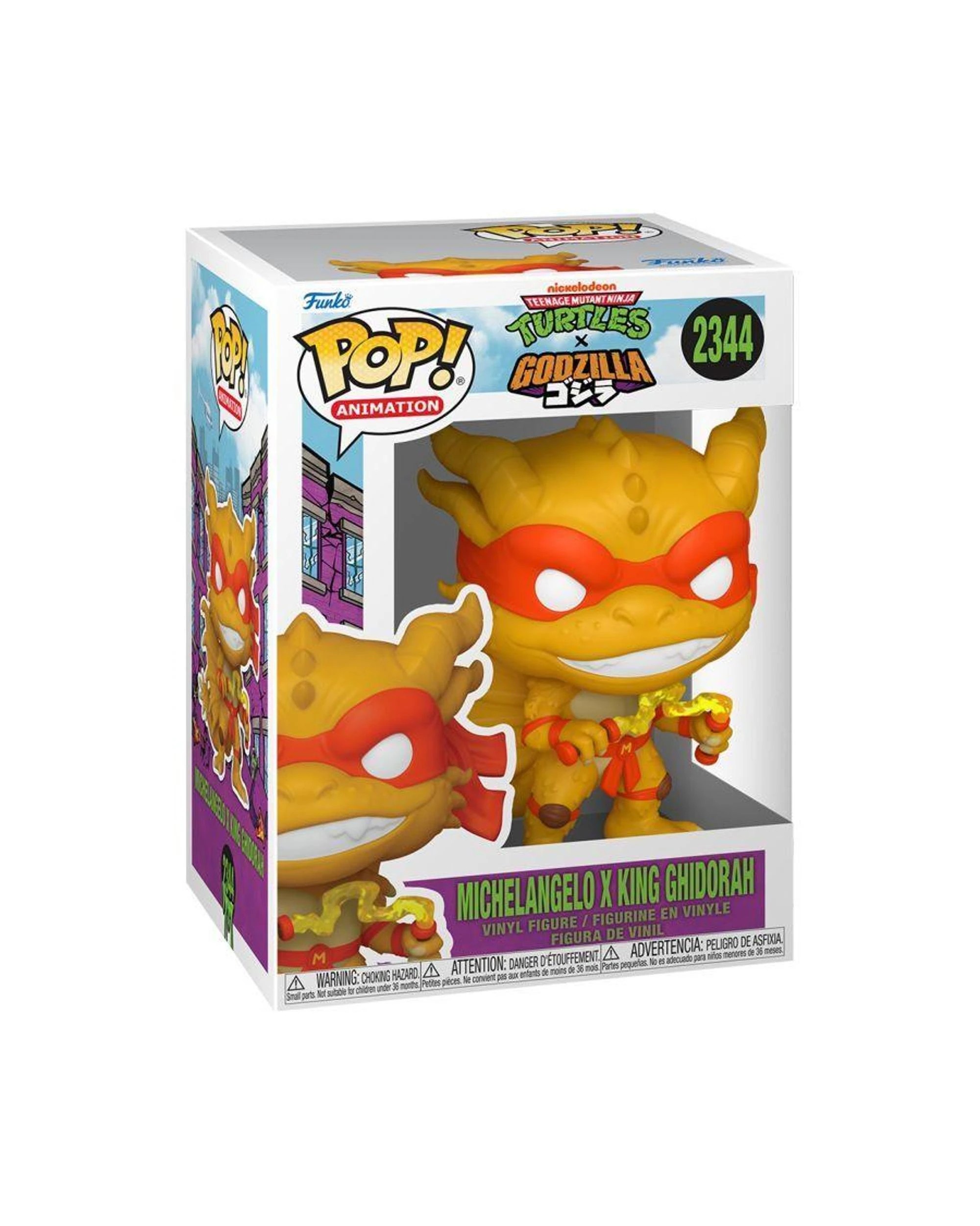 3 Teenage Mutant Ninja Turtles x Godzilla Michelangelo x King Ghidorah Funko POP! Vinyl, 3 of 3