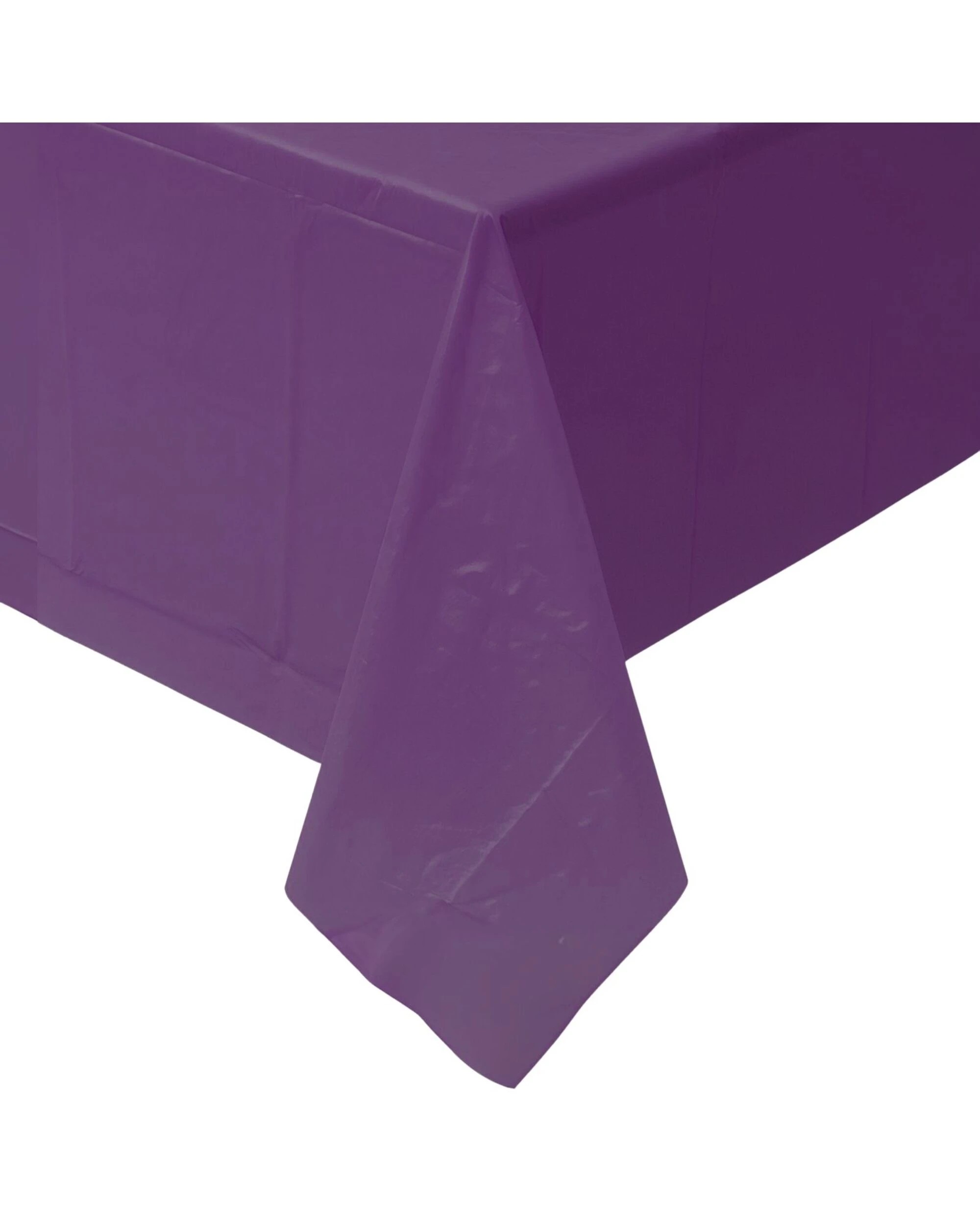1 Unique Purple Rectangular Plastic Tablecloth - Purple, 1 of 2