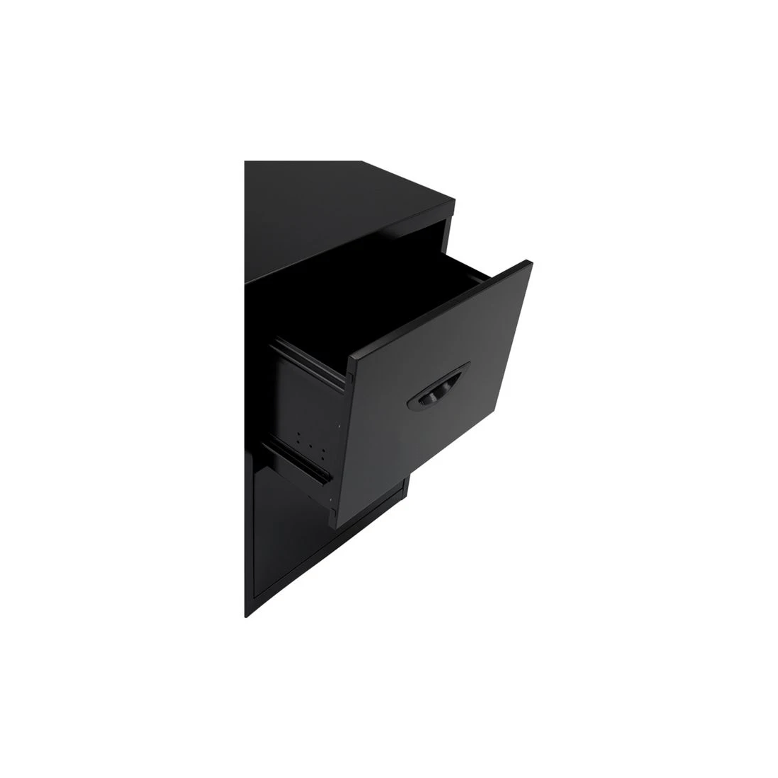 3 Soho 2 Drawer Filing Cabinet Black, 3 of 4