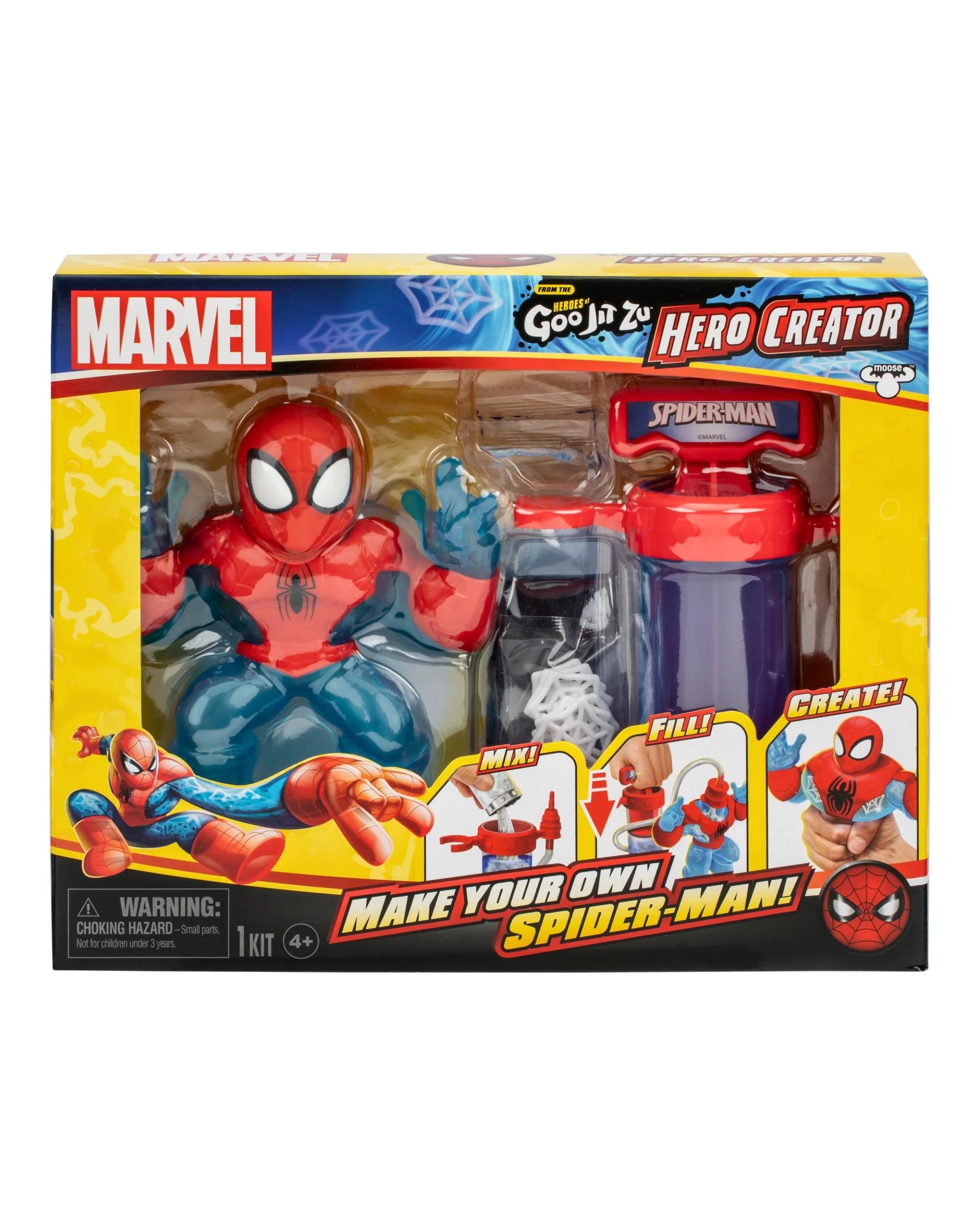 1 Heroes of Goo-Jit-Zu Marvel Spider-Man Hero Creator Pack, 1 of 10