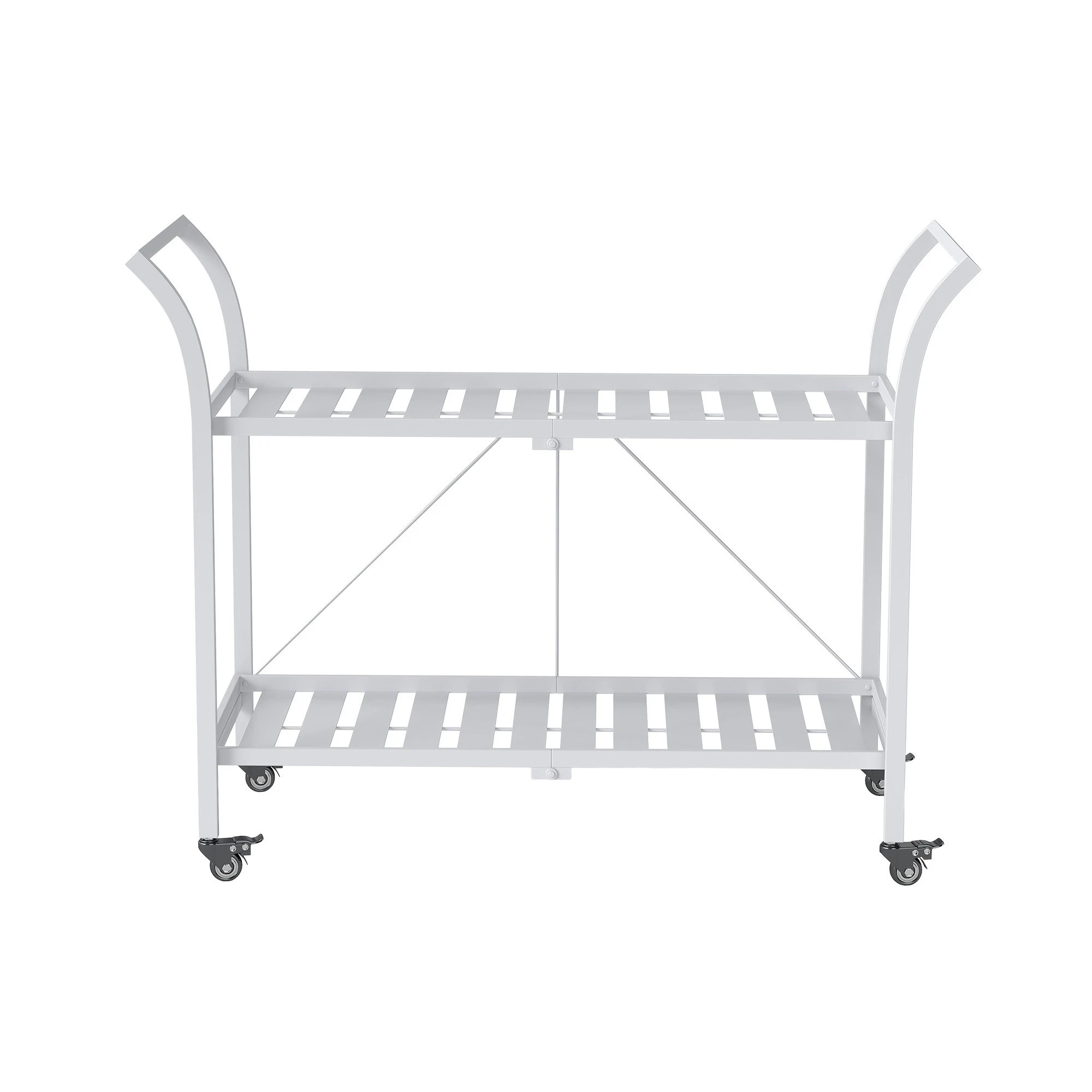 2 Hamptons 2 Tier Metal Bar Cart - White, 2 of 5