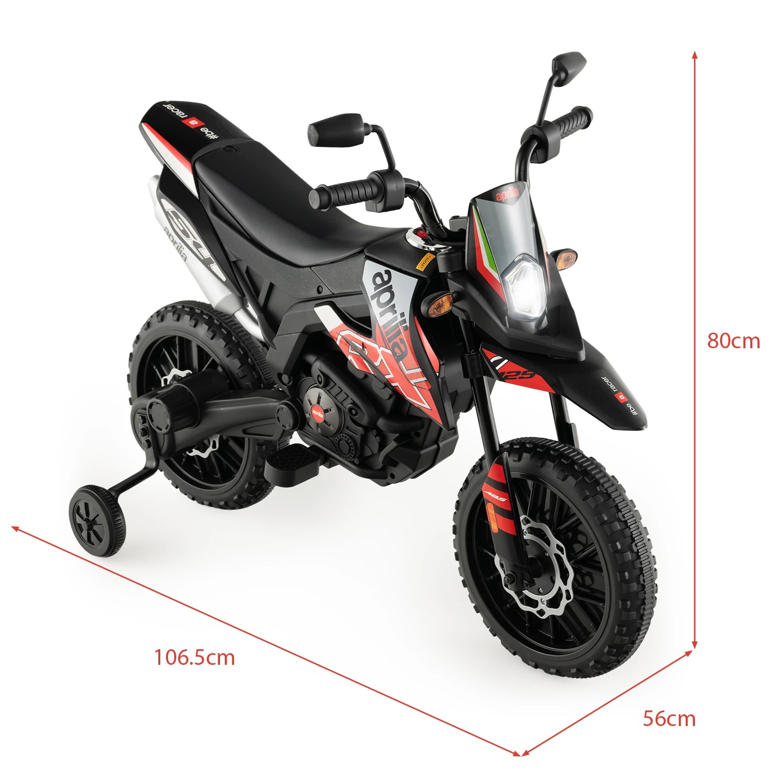 5 Costway Ride On Motorcycle Aprilia Licensed Electric Motorbike, 5 of 6