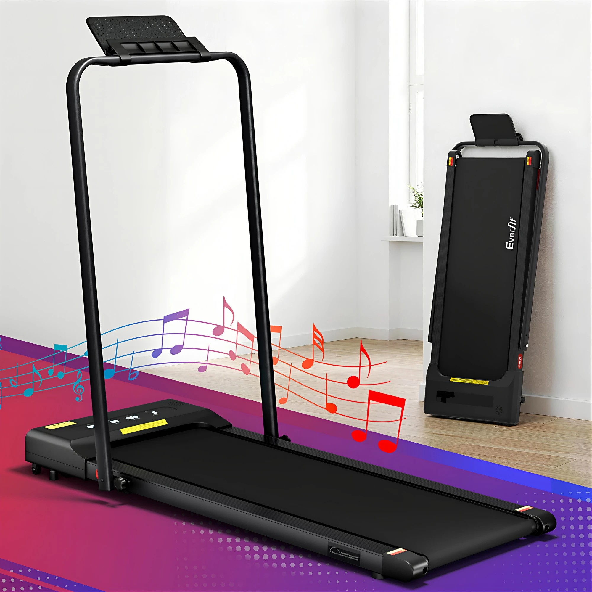 10 Everfit 2 in 1 Treadmill Electric Walking Pad Under Desk Home Gym Fitness 380mm, 10 of 10