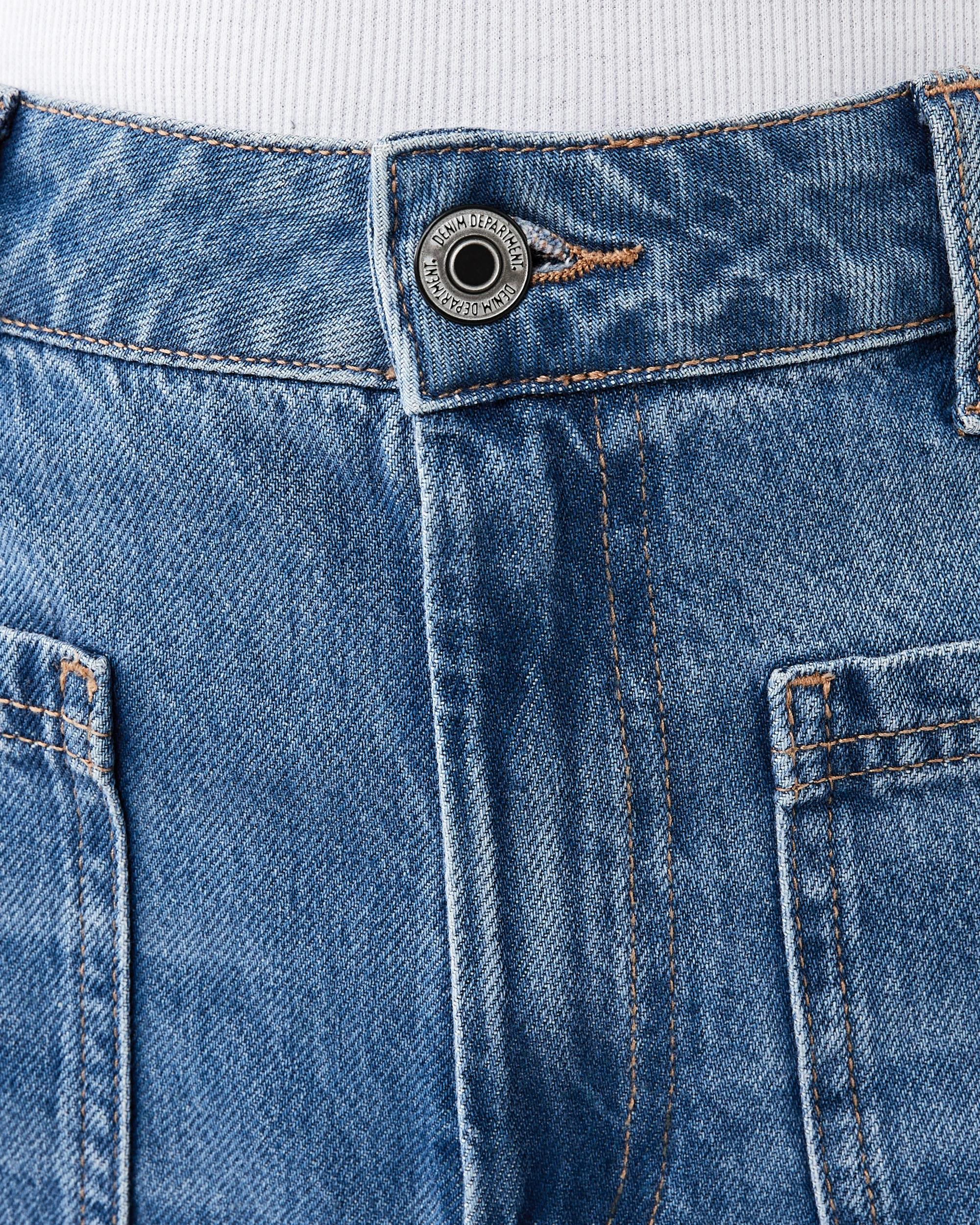 5 Wide Leg Pocket Jeans Mid Wash, 5 of 9