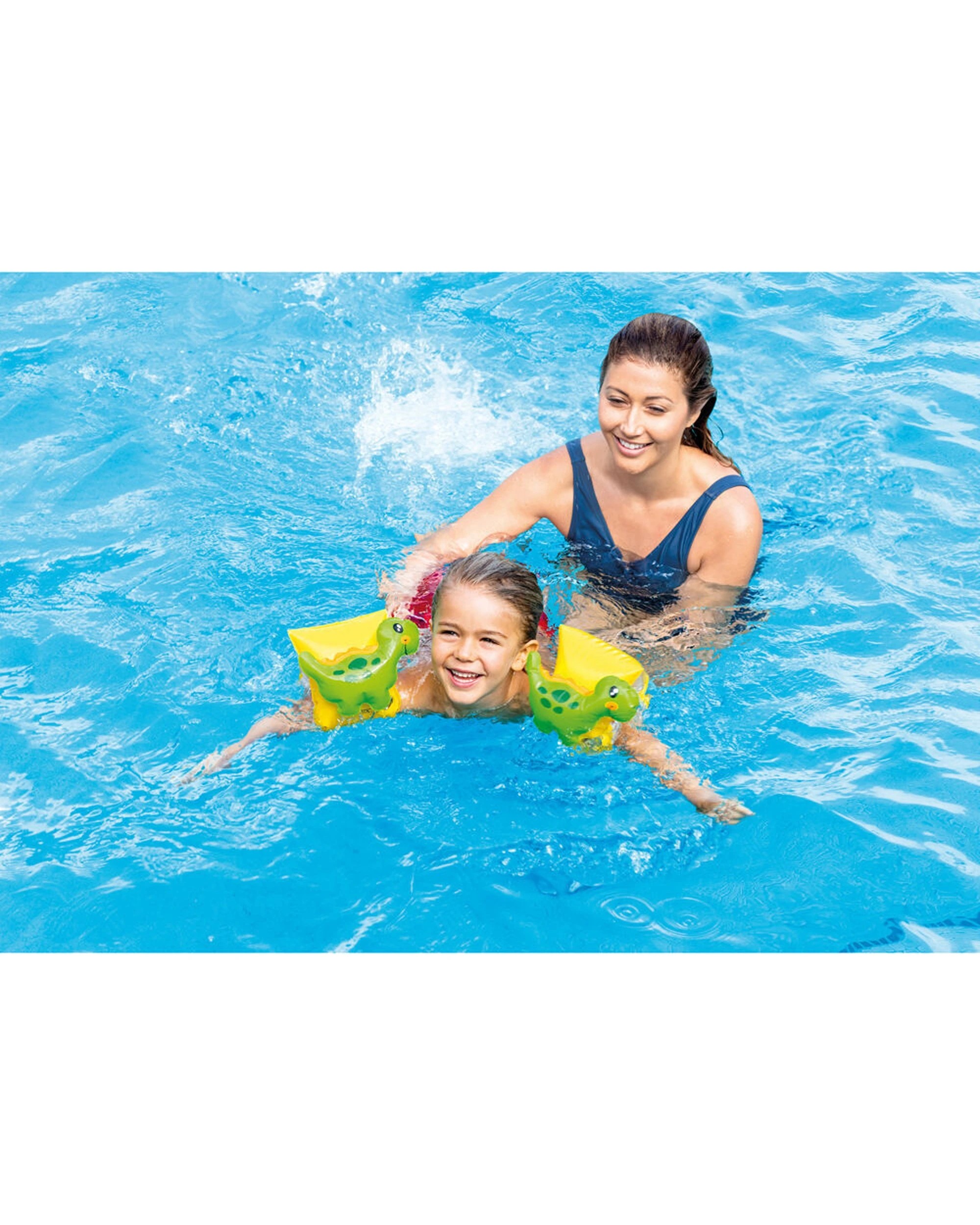 4 Intex 4PK Inflatable Dinosaur Arm Bands 3D Design Kids Safety Floatation Device 3-6y, 4 of 4