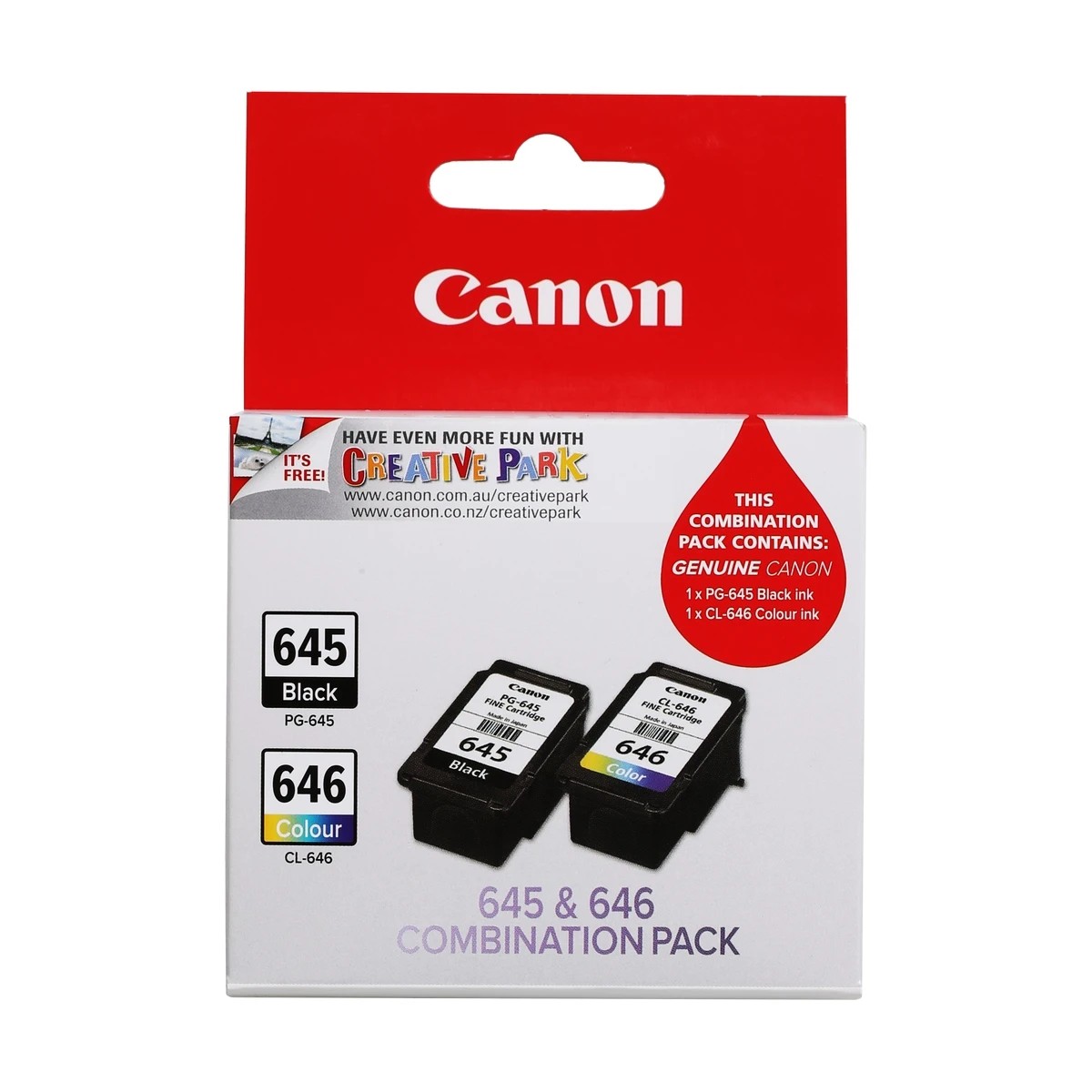 1 Canon PG-645 & CL-646 Ink Cartridge Combination Pack