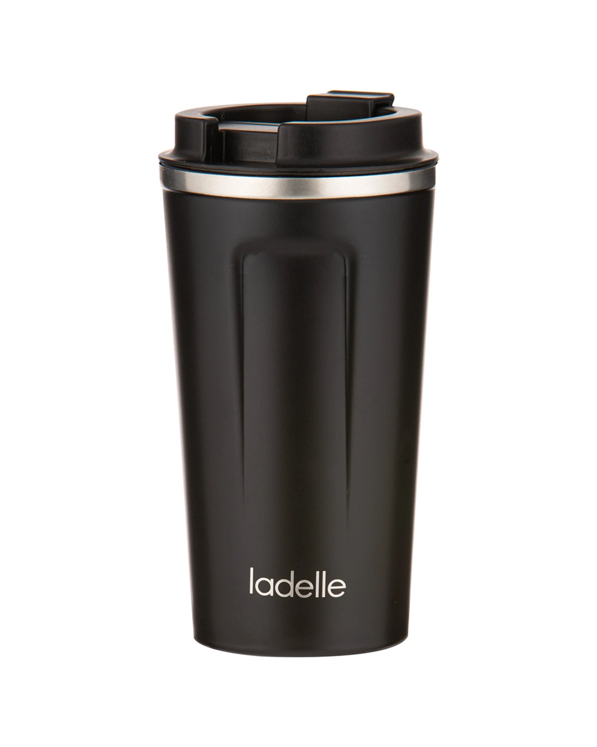 1 Ladelle Eco Culture Stainless Steel Travel Mug 500ml Travel Mug Noir, 1 of 4