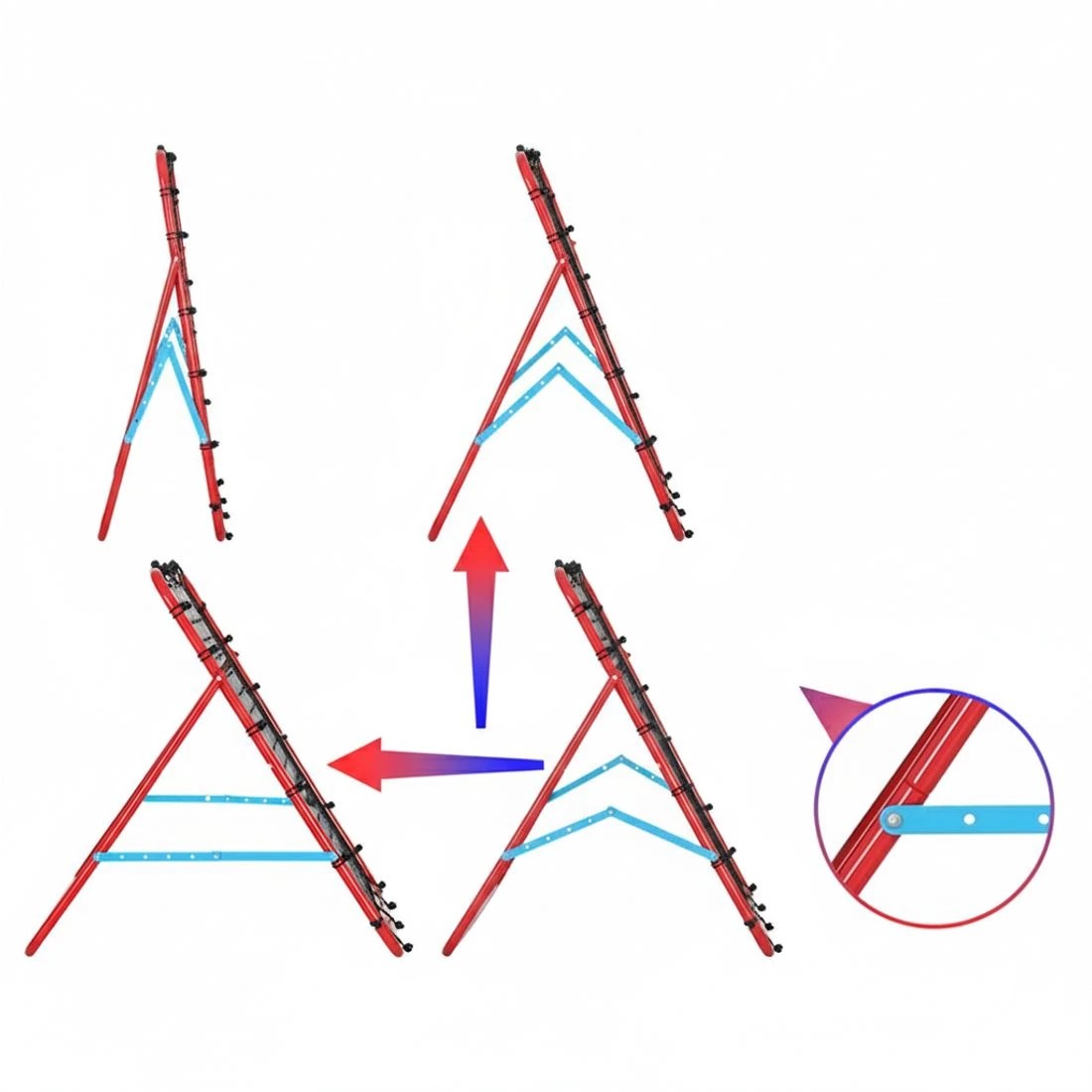 5 Everfit Baseball Soccer Net Rebounder Football Goal Net Sports Training Aid - Red, 5 of 6