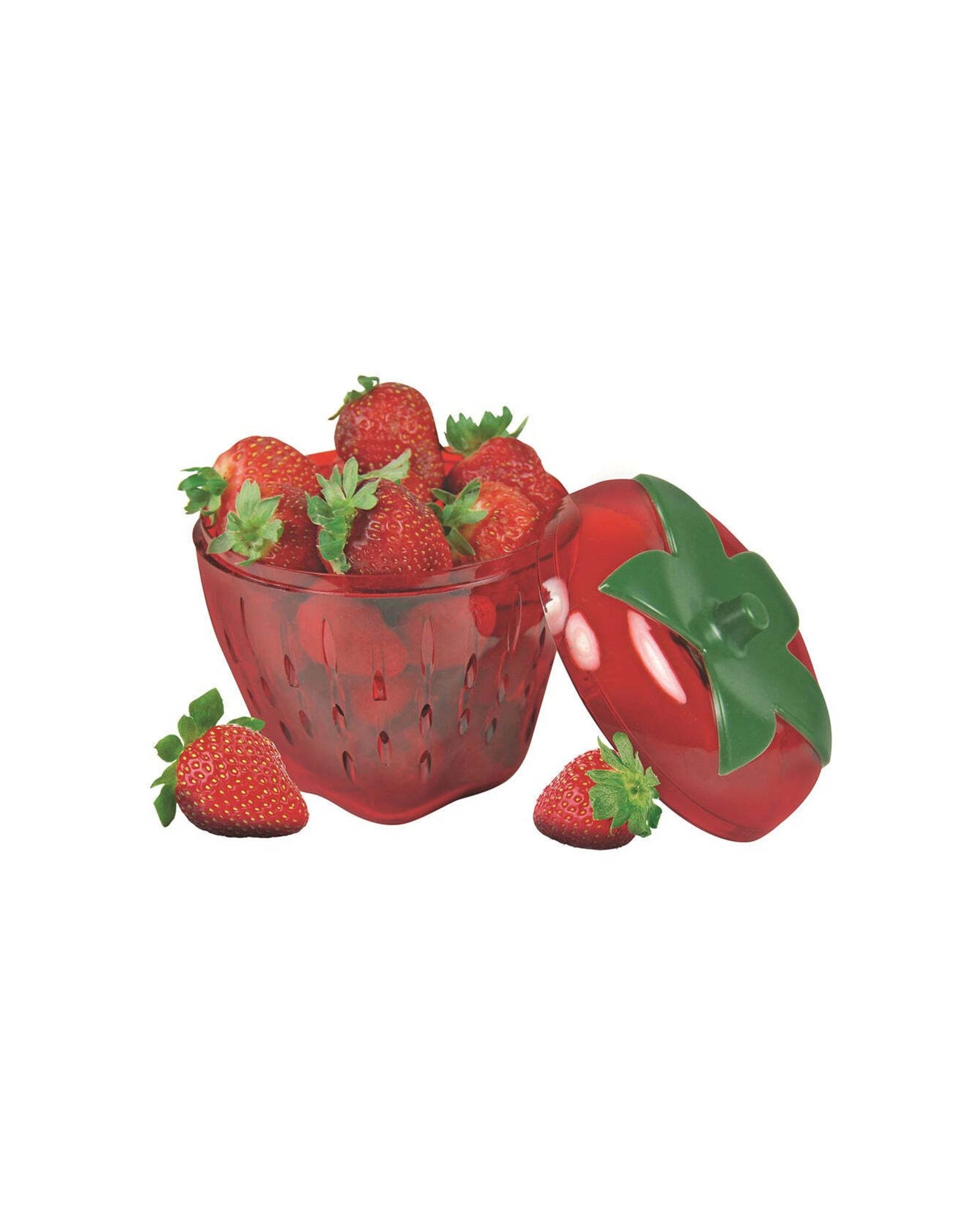 3 Avanti Kitchenworks Strawberry Saver Food Storage Container Berry Keeper - Red, 3 of 3