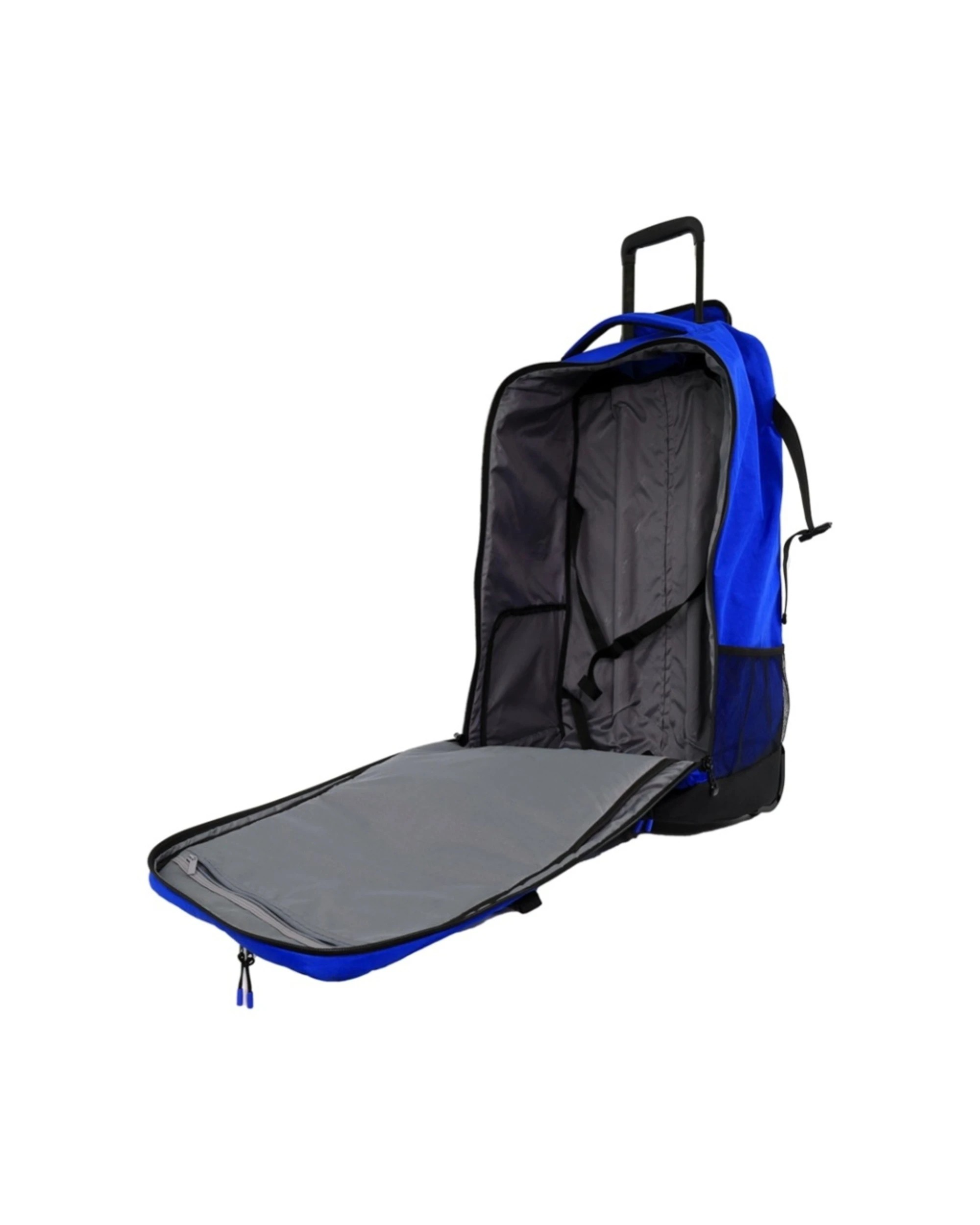 2 Reebok 45L Trekker Lightweight Crushed Nylon Trolley Bag Rolling Ball Bearing Wheels - Blue, 2 of 7