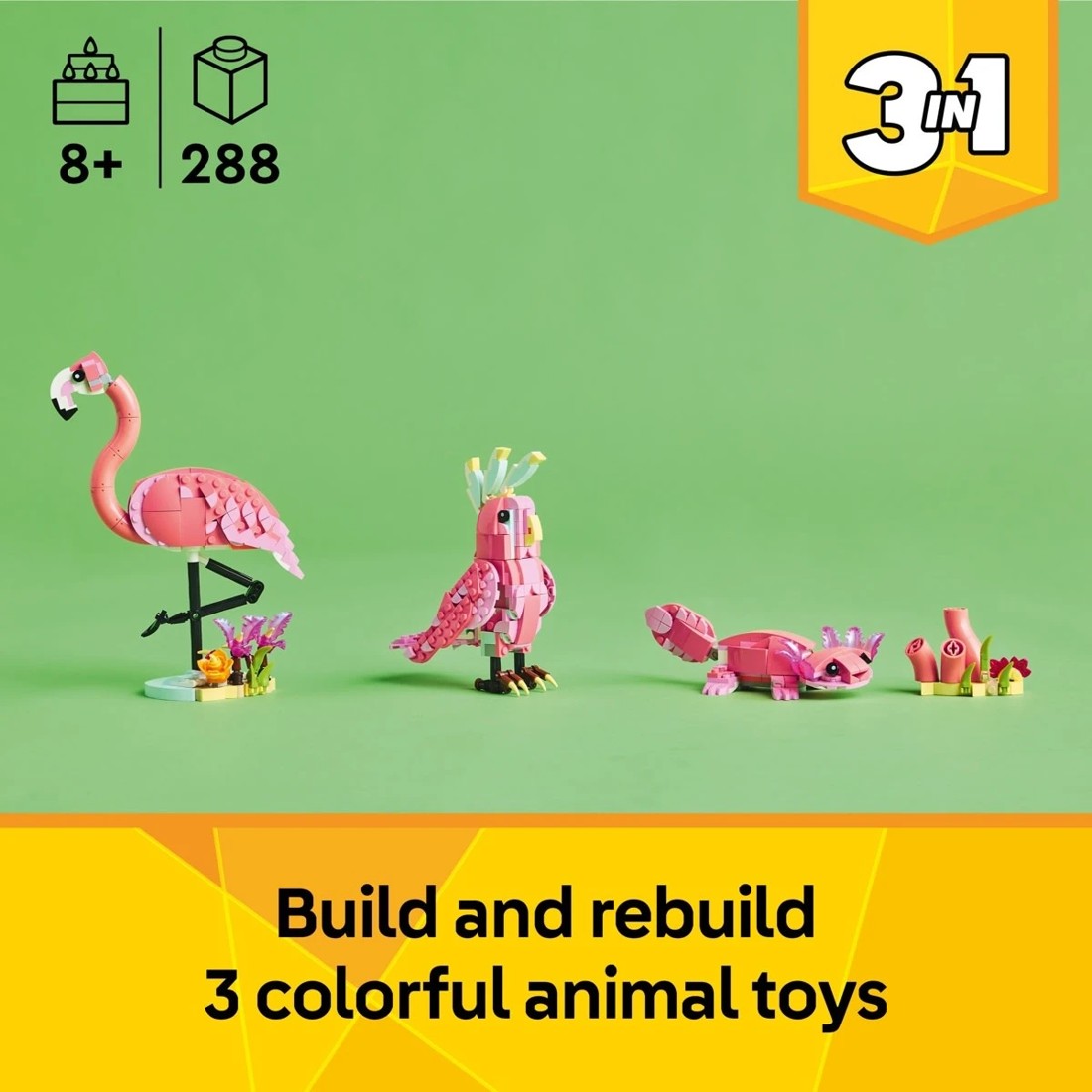 4 LEGO Creator Wild Animals: Pink Flamingo 31170, 4 of 9