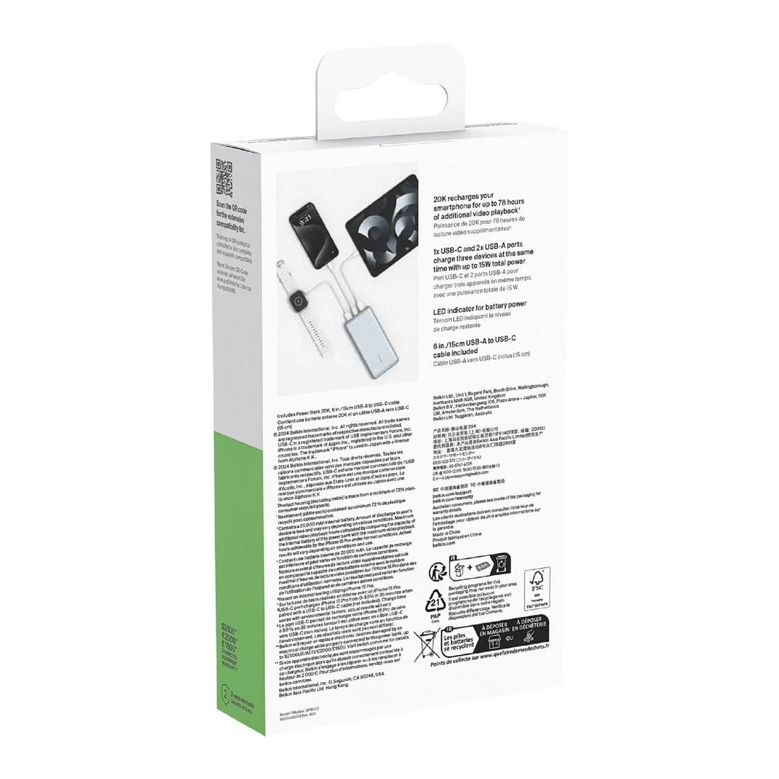 7 Belkin BoostCharge 20K 15W Powerbank Blue, 7 of 7