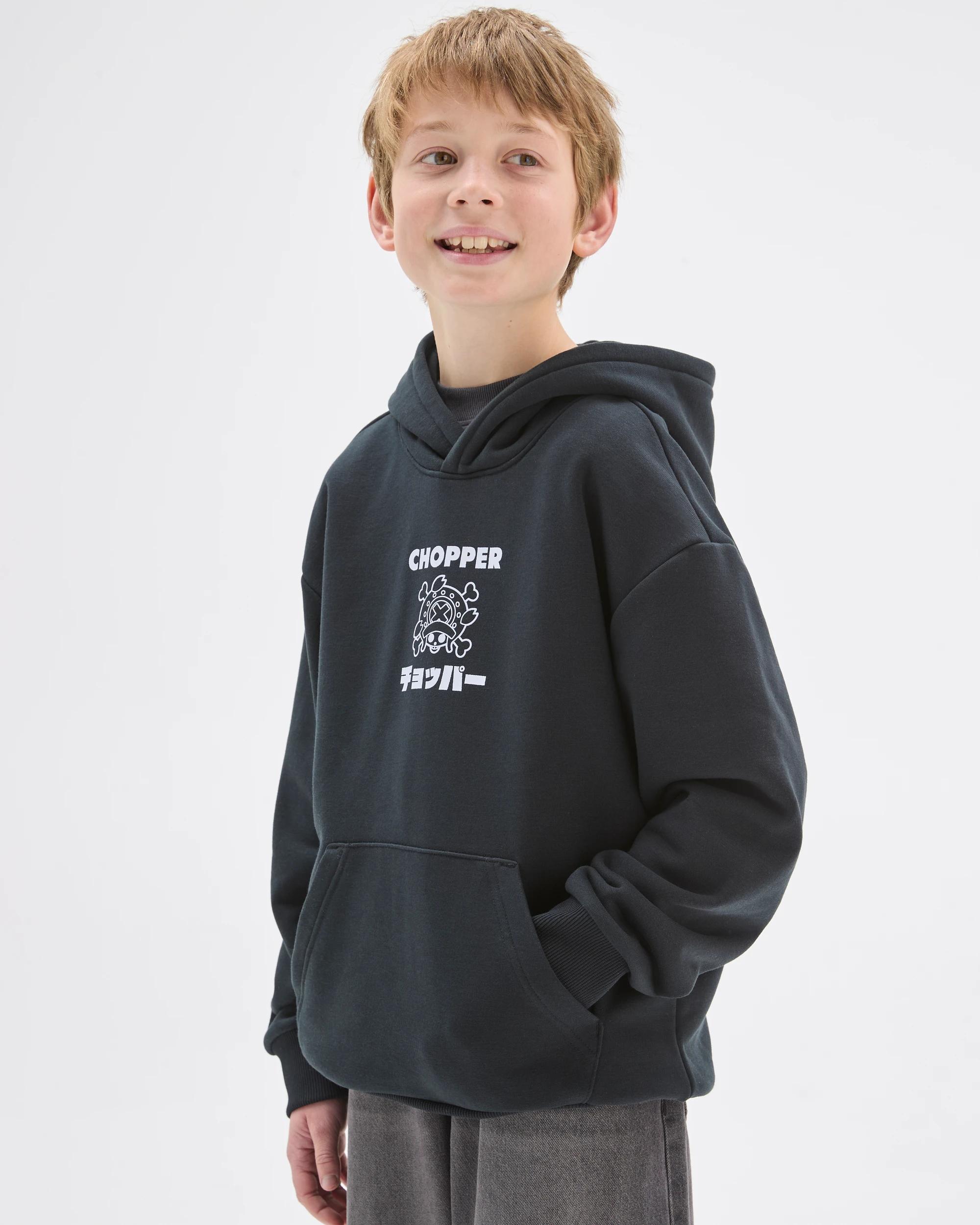 2 One Piece Popover Hooded Jumper BLACK, 2 of 6